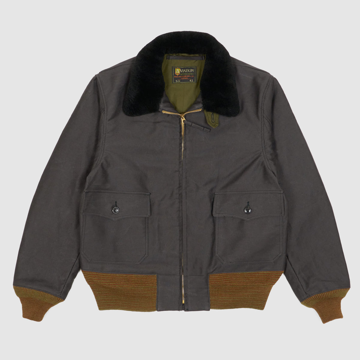 Buzz Rickson&#39;s G1 Jungle Cloth Shearling Collar Jacket
