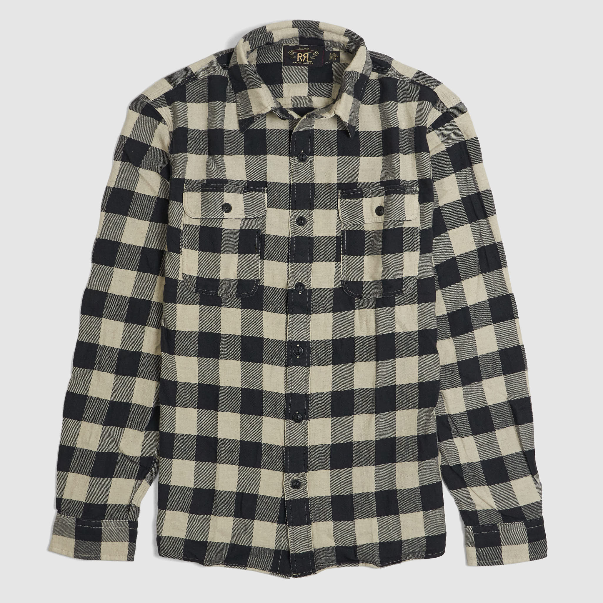 Double RL Long Sleeve Buffalo Check Twill Work Shirt - DeeCee style