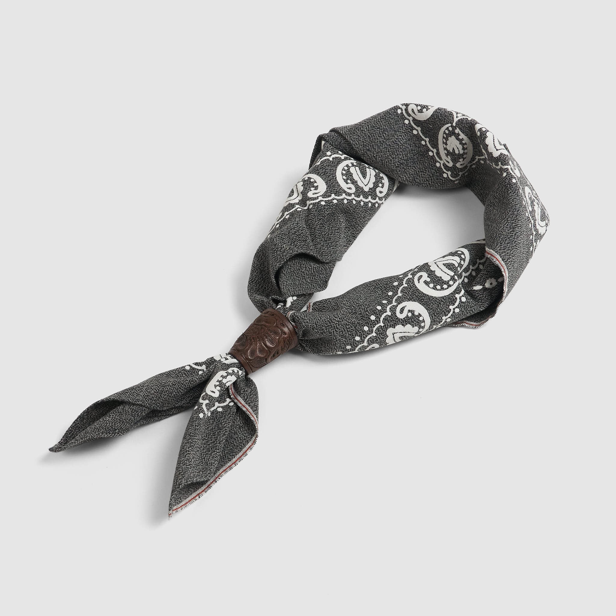 アクセサリー RRL STEER BANDANA SLIDER Bandana Slider - Vintage Silver/Brass
