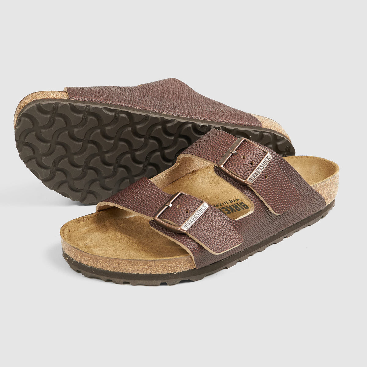 Birkenstock Arizona Embossed Natural Leather Sandals