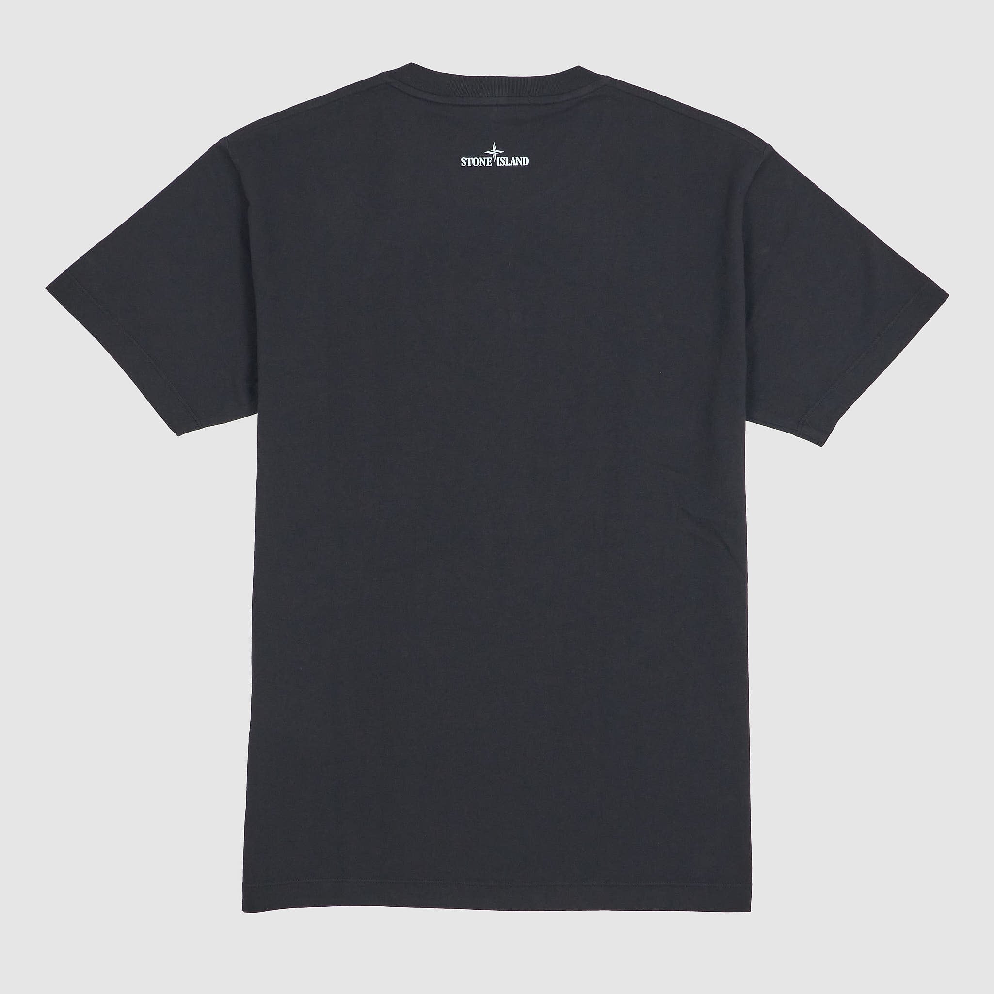 Black stone island t shirt discount big logo