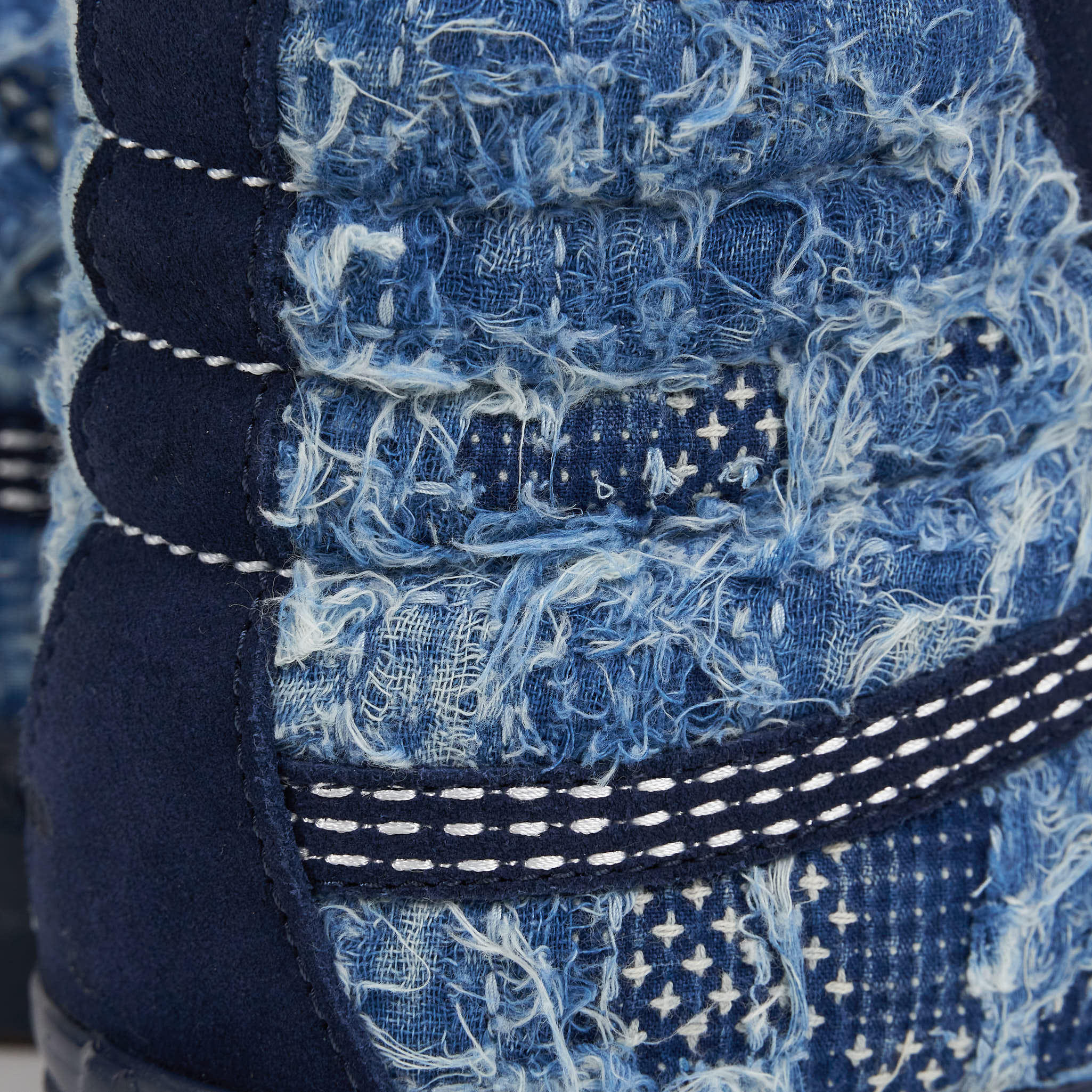 Denim vans with cheap patches