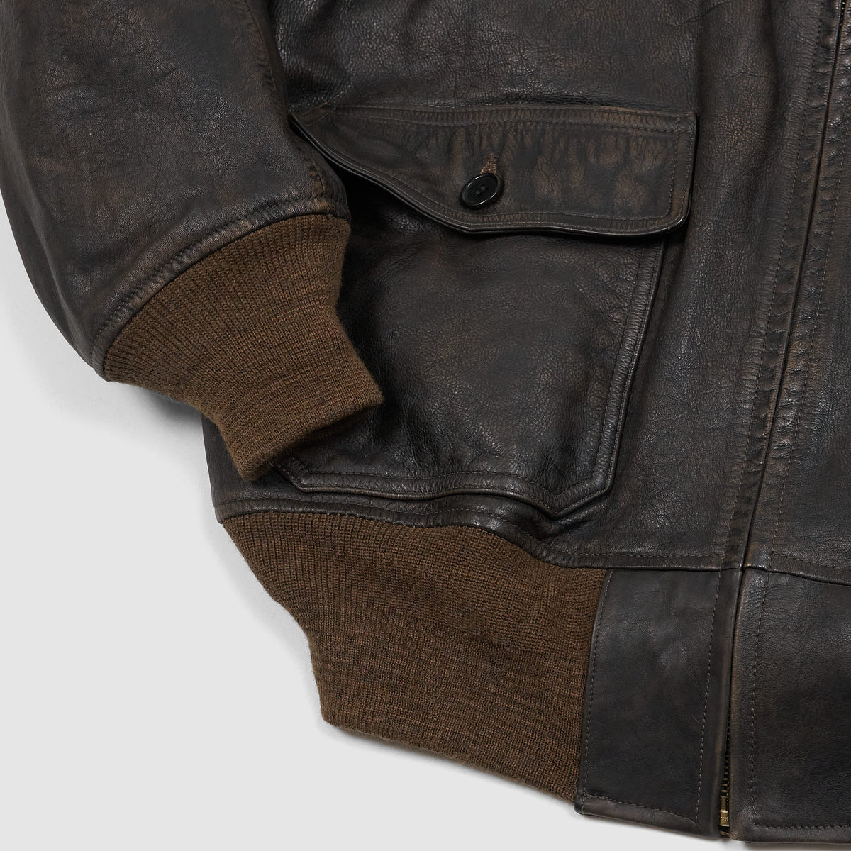 Double RL Bomber Leather Jacket