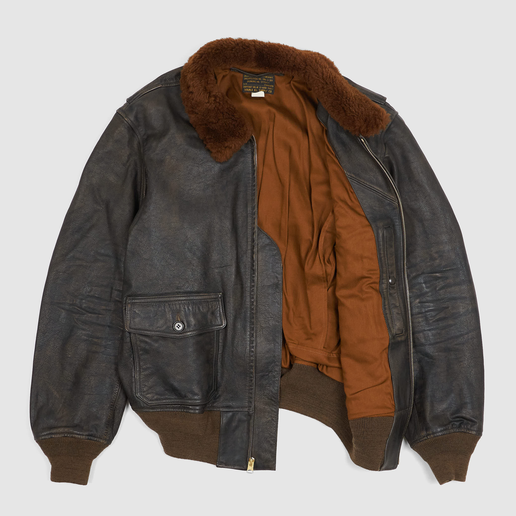 Double rl store leather jacket