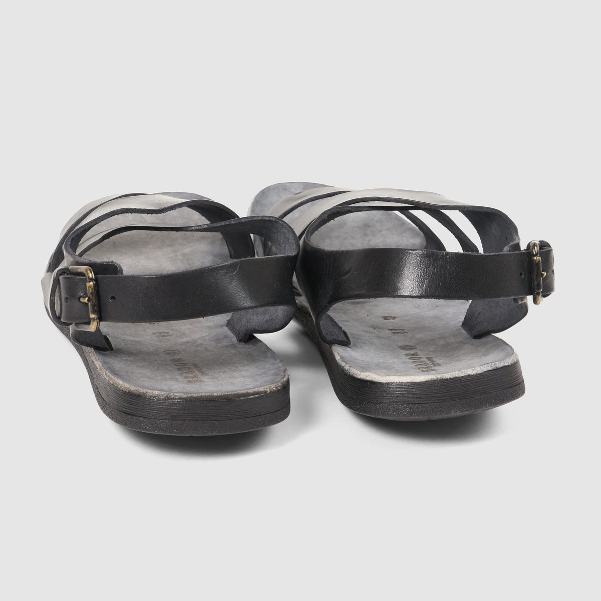 Brador Mens Crossed Heel Strap Leather Sandals