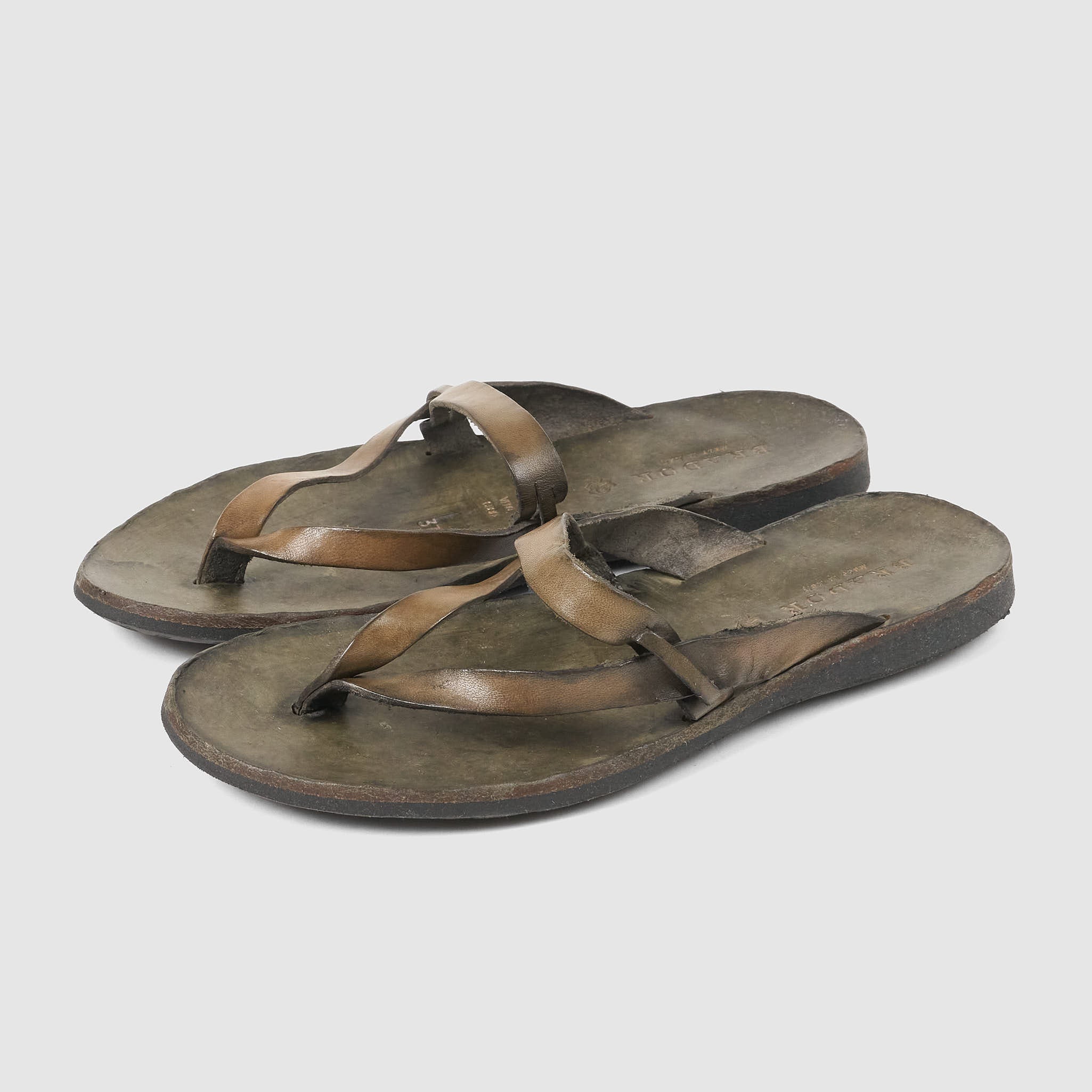 Flip leather sandals hotsell