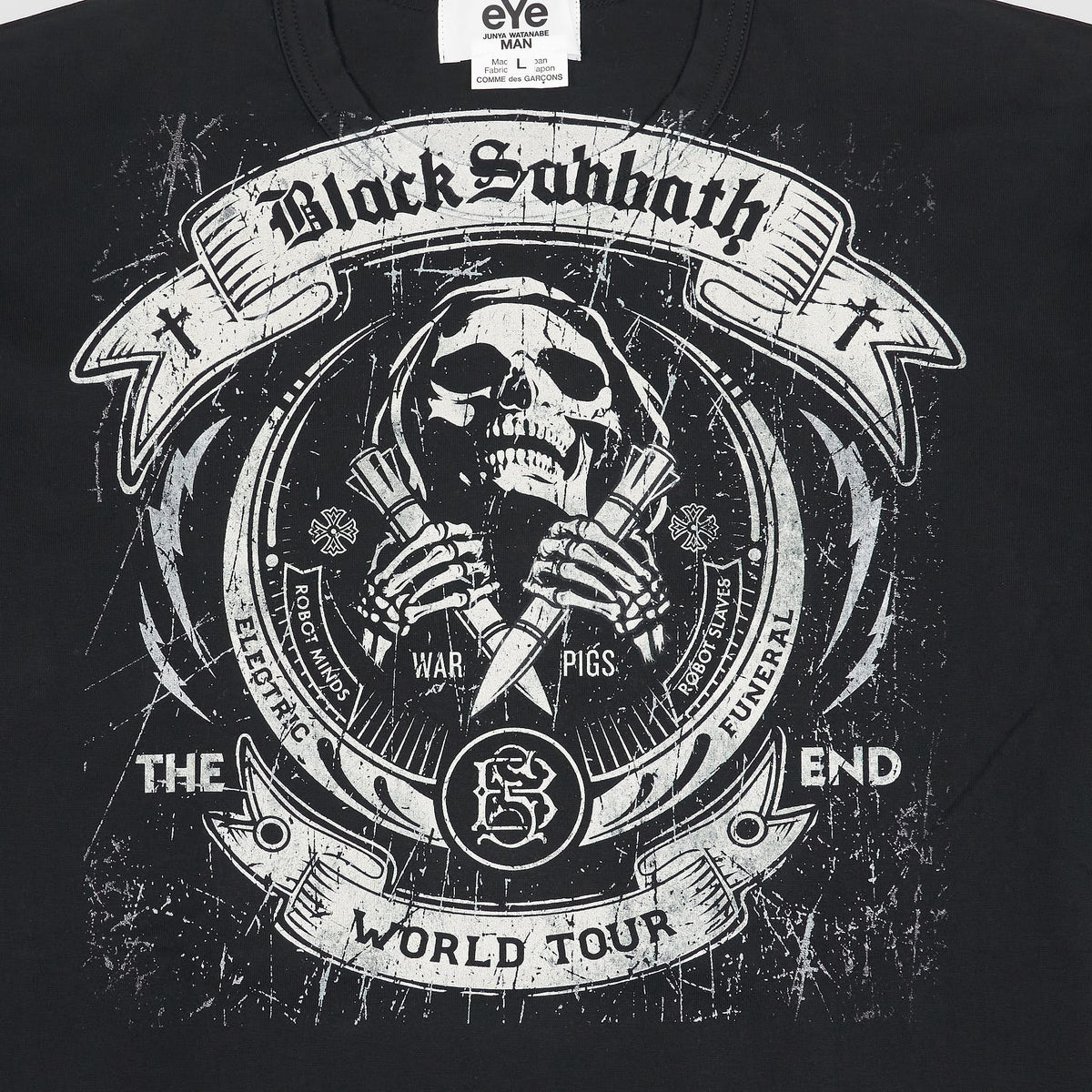 Junya Watanabe Man Black Sabbath Crew Neck T-Shirt