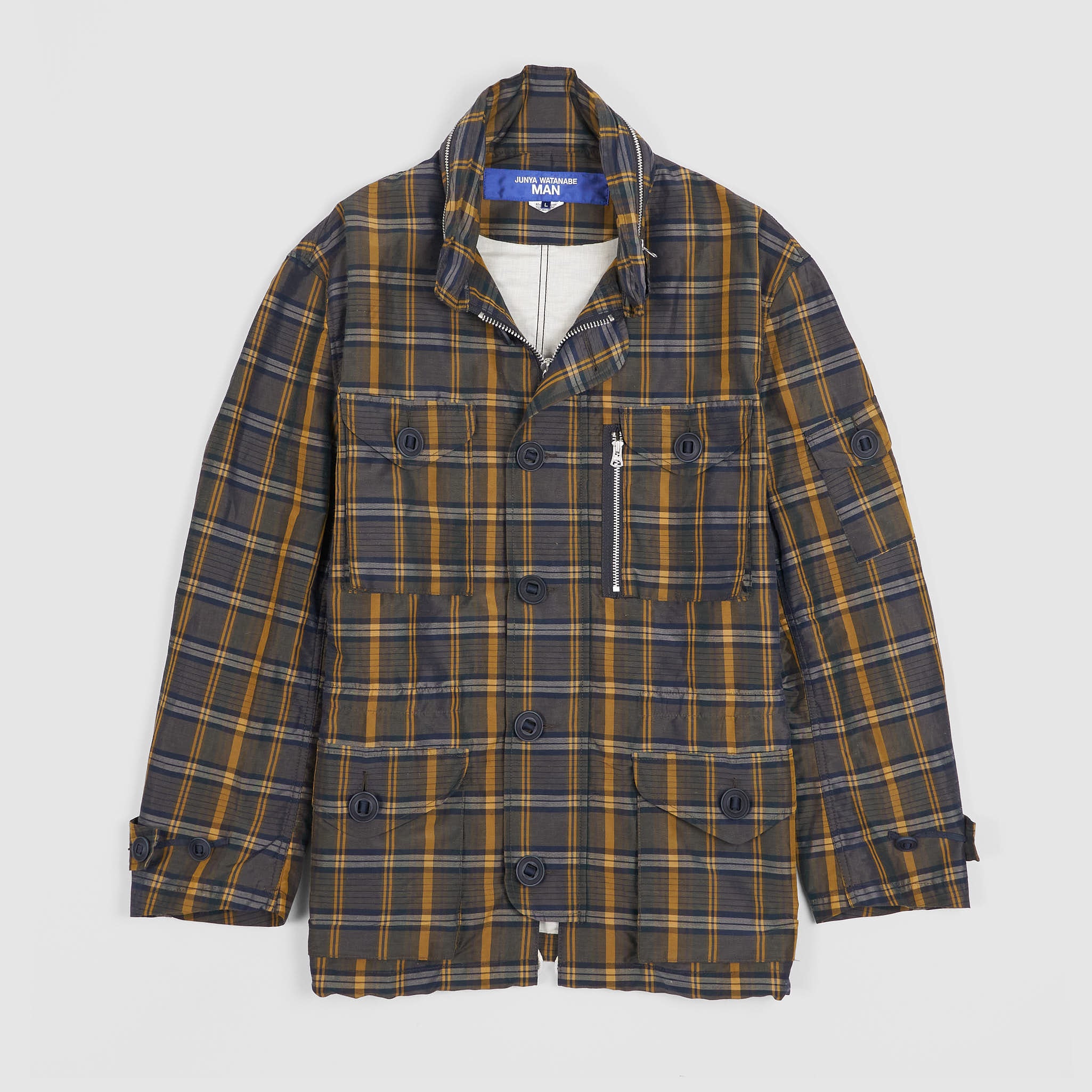Junya Watanabe Man Plaid Multicolor Field Jacket - DeeCee style Junya Watanabe Man Plaid Multicolor Field Jacket - DeeCee style