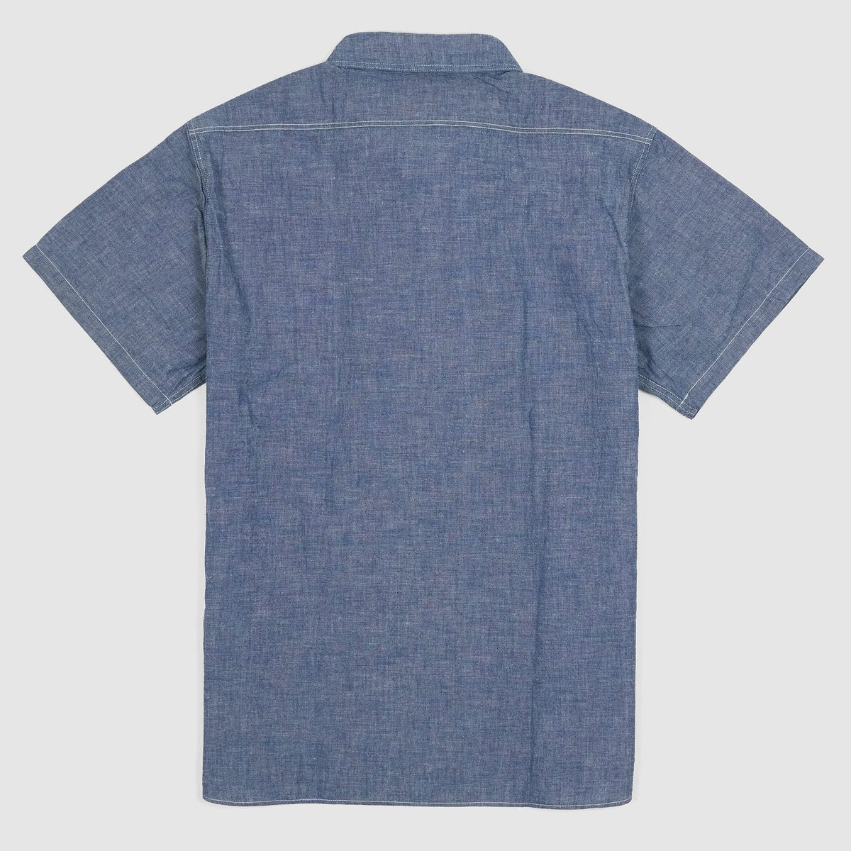 Buzz Rickson&#39;s Short Sleeve US Navy Type Chambray Work Shirt