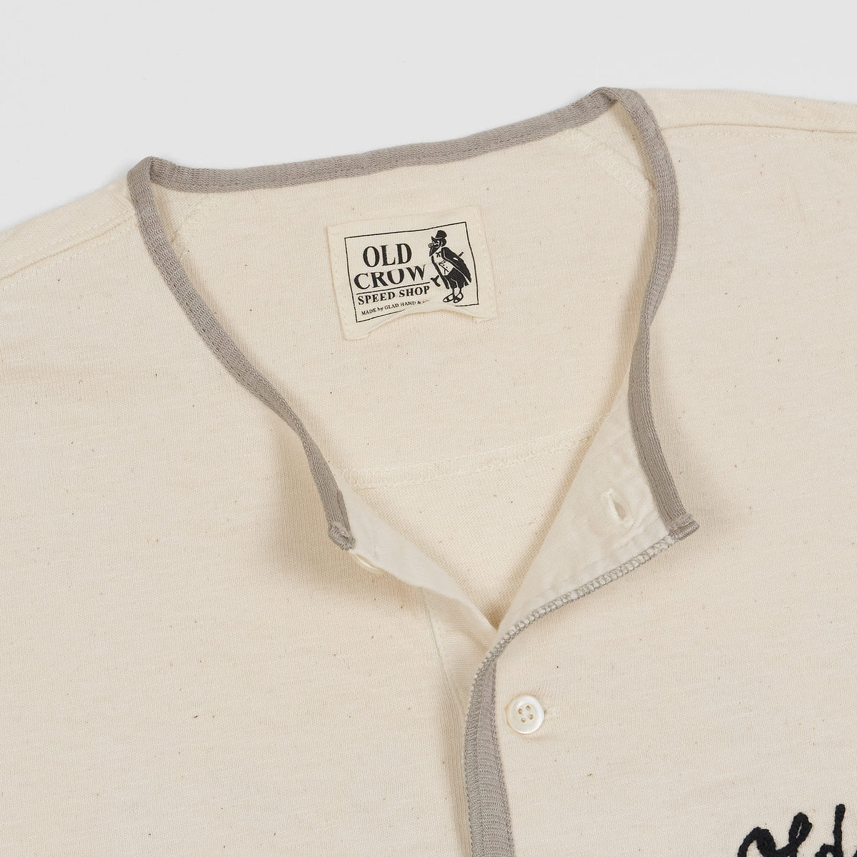 Old Crow Speed Shop by Glad Hand &amp; Co. Longsleeve Henley Back Print Shirt