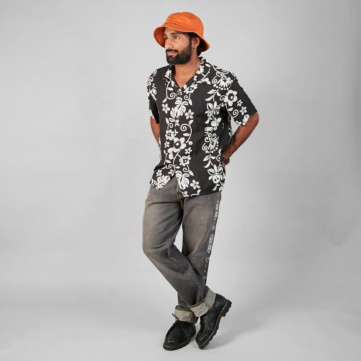 Kapital 5-Pocket 14oz. Monkey Cisco Studs Jeans