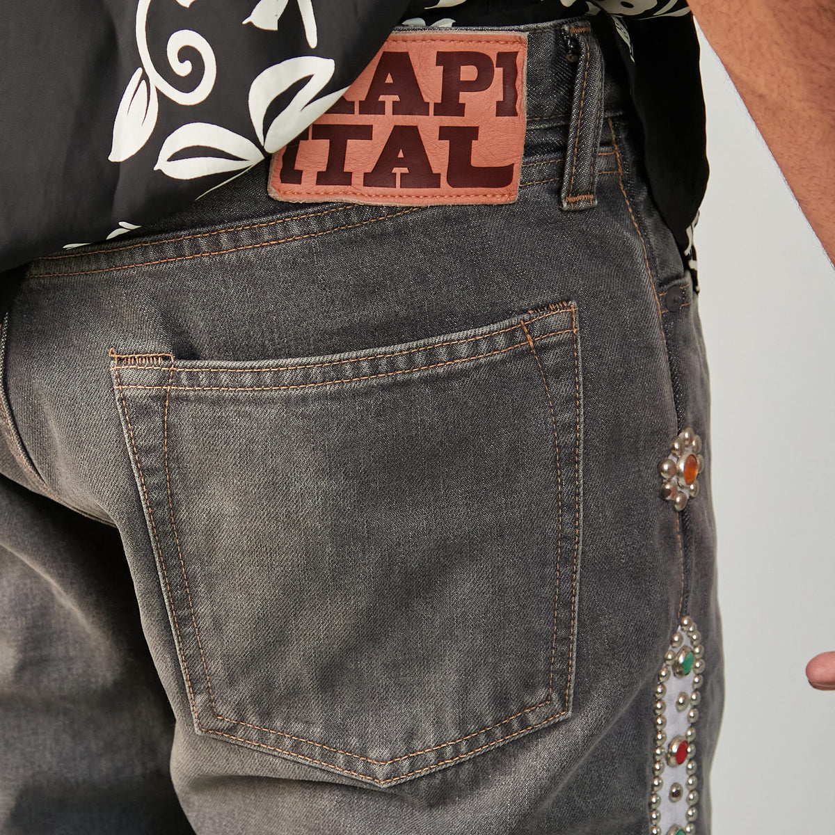 Kapital 5-Pocket 14oz. Monkey Cisco Studs Jeans
