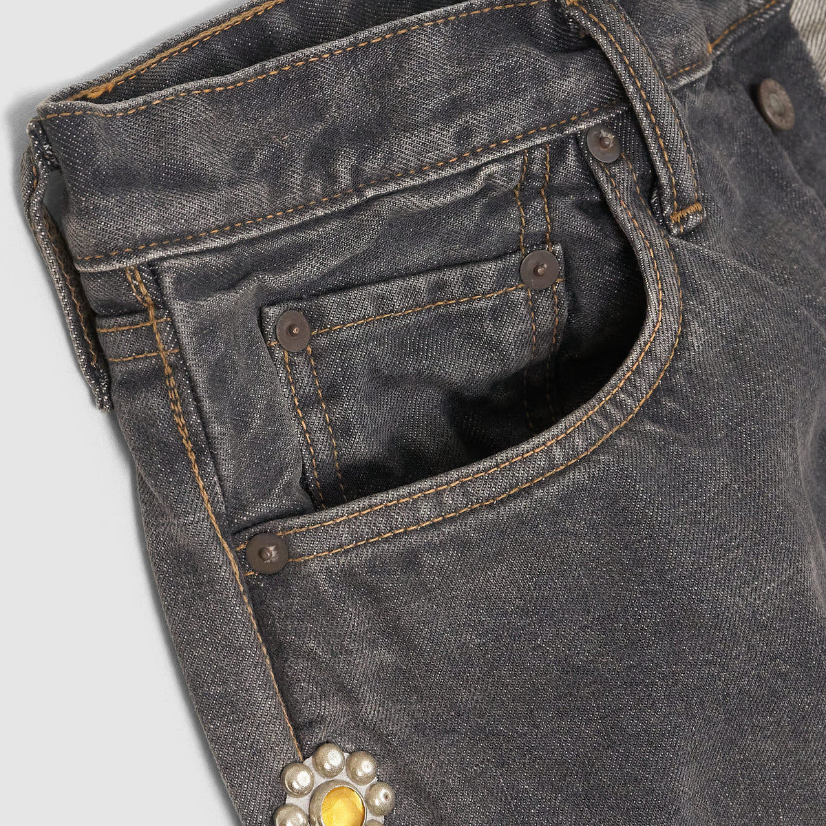Kapital 5-Pocket 14oz. Monkey Cisco Studs Jeans