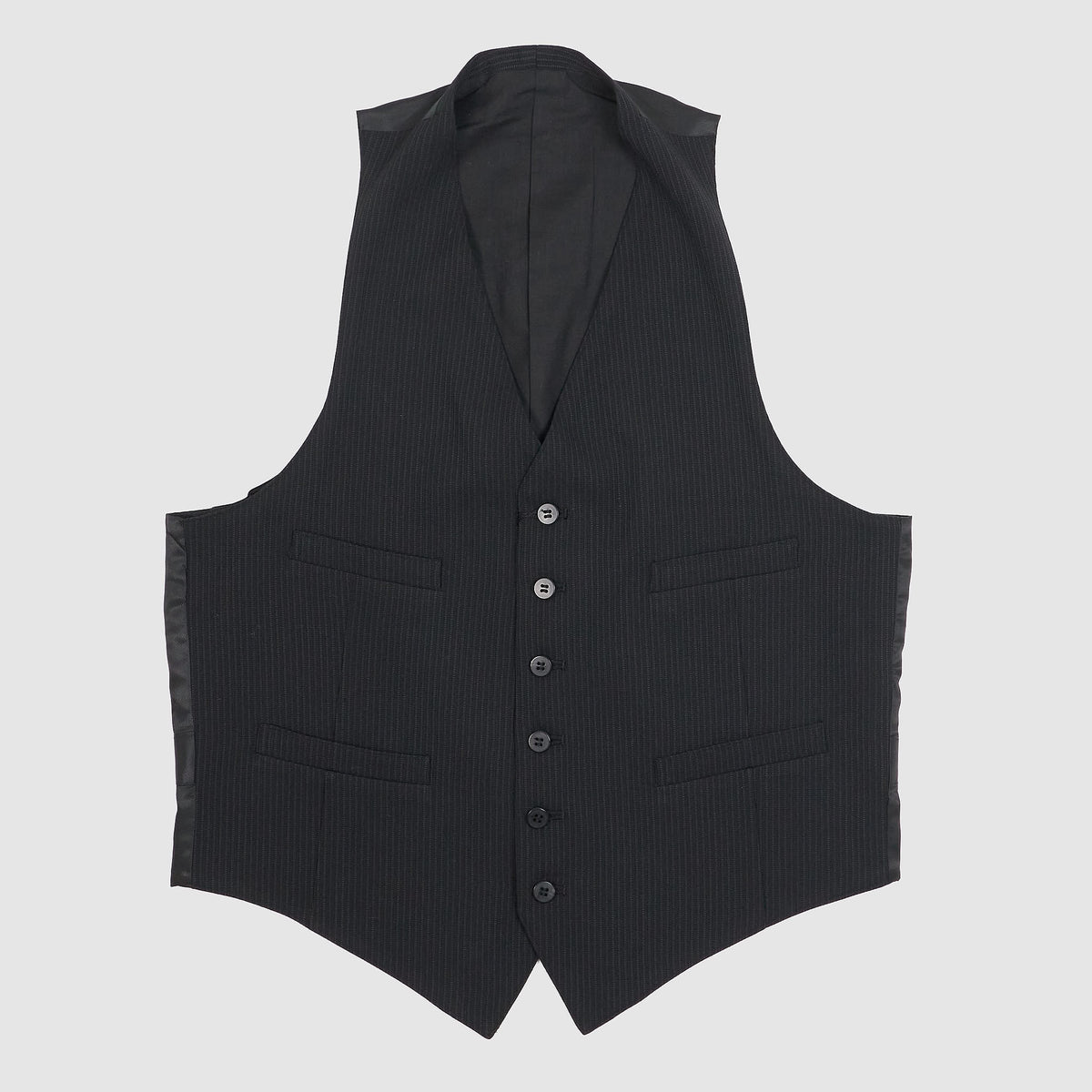 Black Sign 1930s Pin Stripe Vest