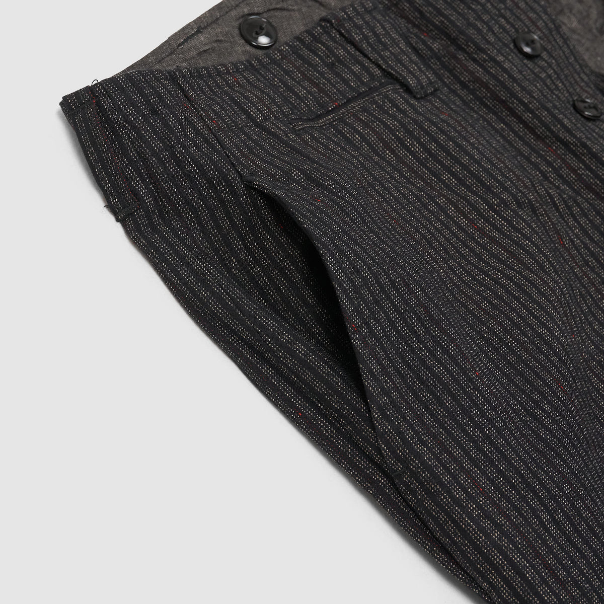 Black Sign 1930&#39;s Wide Cut Trousers Black Striped