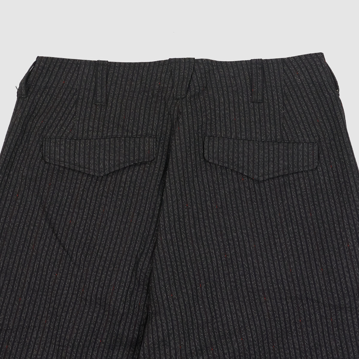 Black Sign Twisted  Plaid  Cotton Trousers