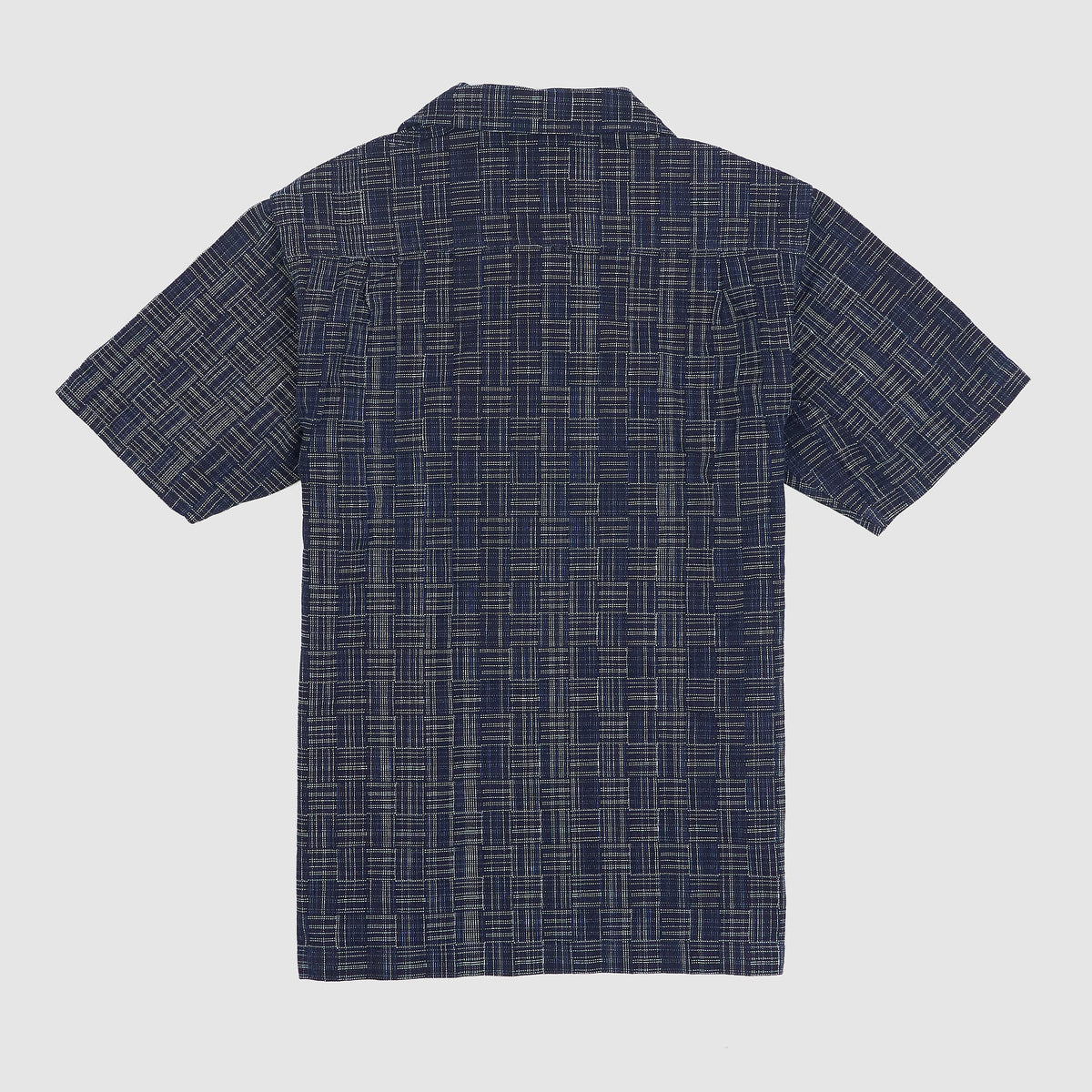 Samurai Jeans Short Sleeve Sashiko Special Weave Camp Collar Shirt