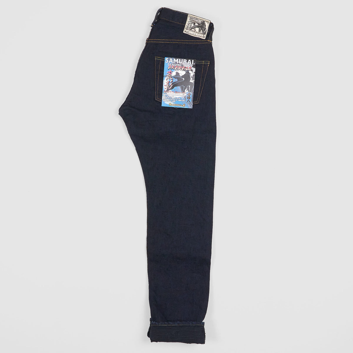 Samurai Jeans 18oz S520XX Deep Blue Arakage Tapered Slub Denim Selvage Jeans
