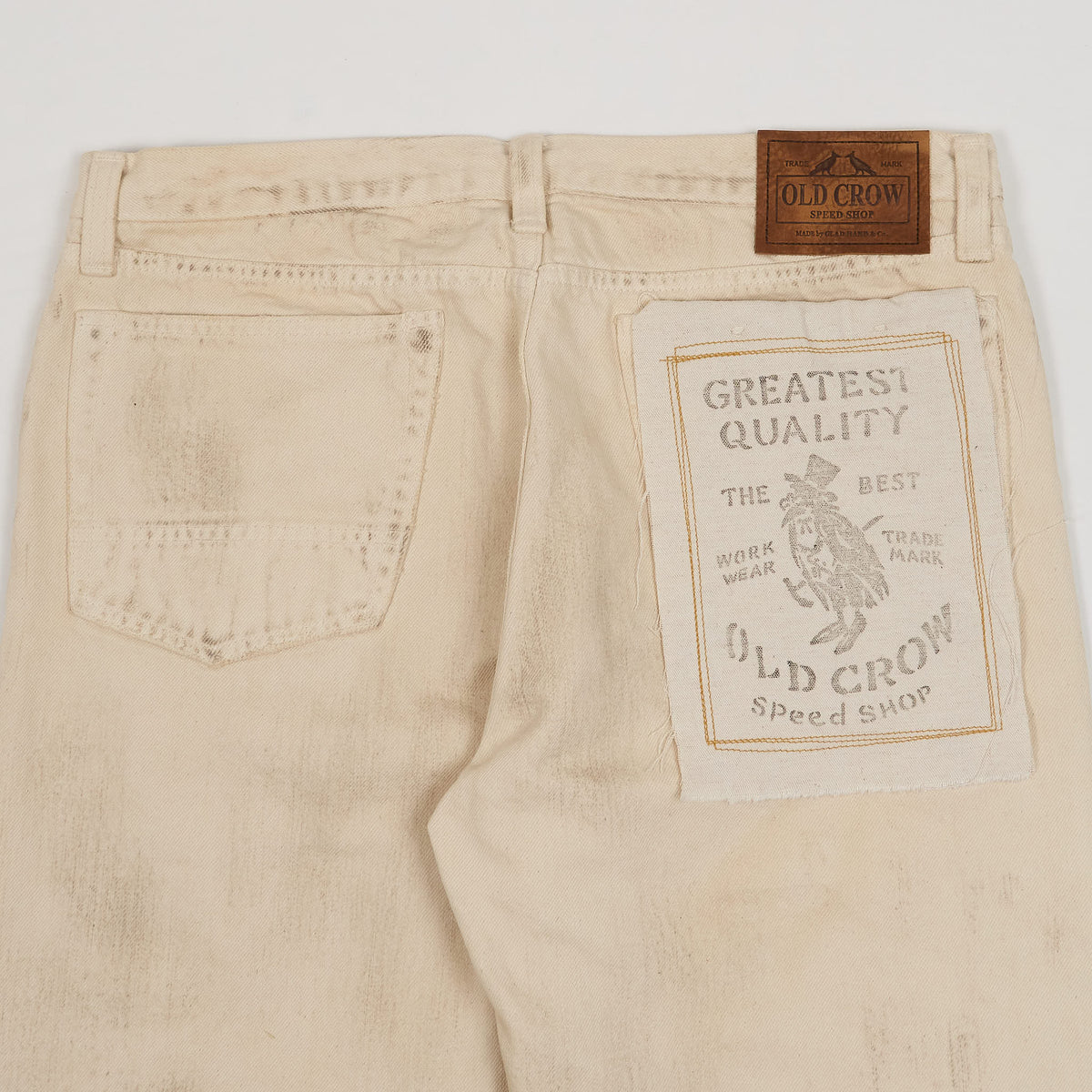 Old Crow Speed Shop by Glad Hand &amp; Co. Natural Selvage Denim Old Rodder Dirty Wash Jeans