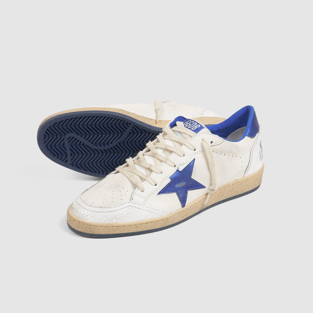 Golden Goose Ball Star White Blue Sneakers