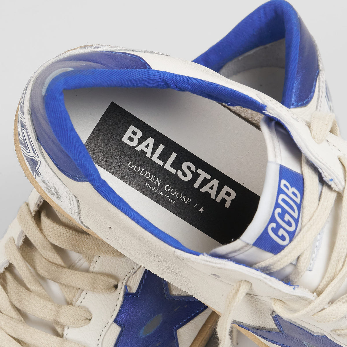 Golden Goose Ball Star White Blue Sneakers