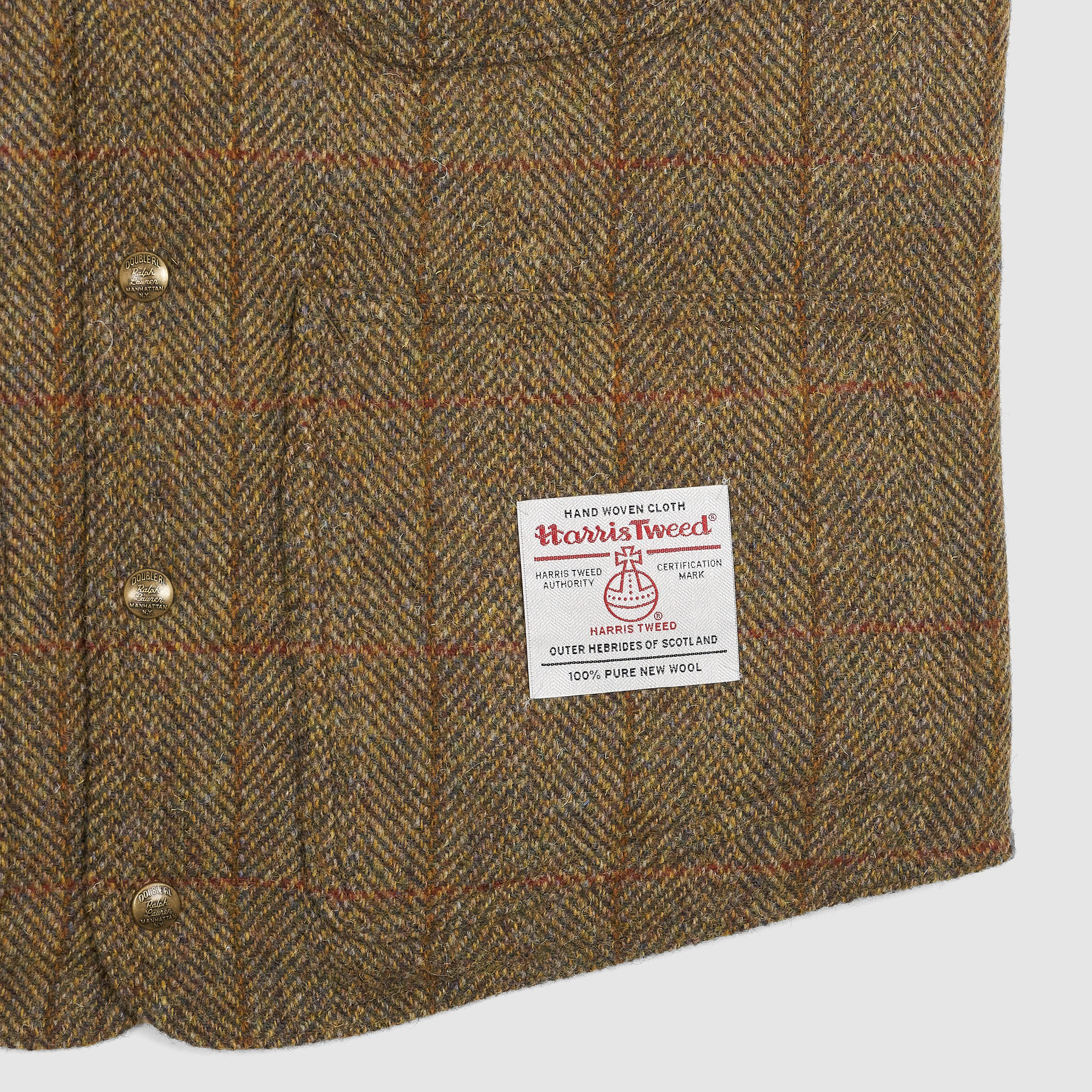 Double RL Huntshaw Reversible Harris Tweed Vest - DeeCee style