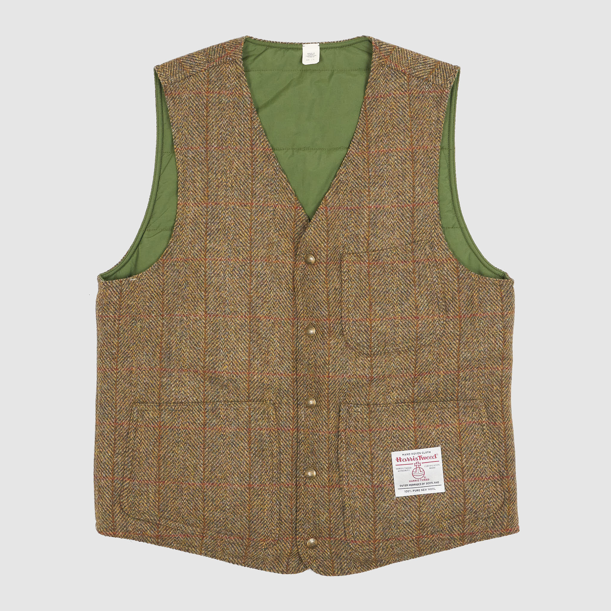 Double RL Huntshaw Reversible Harris Tweed Vest - DeeCee style