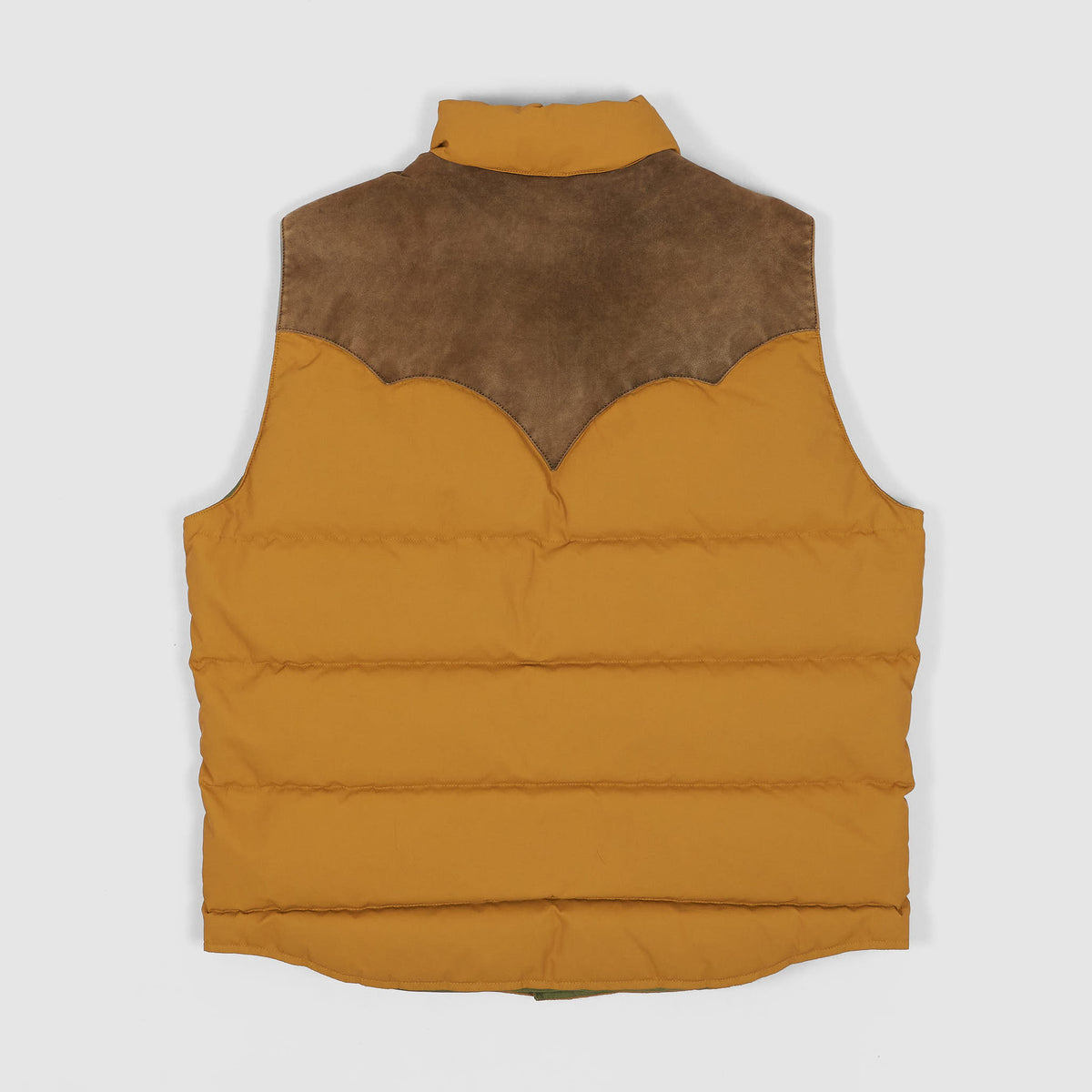 Double RL Quilted Vest with Leather Yoke