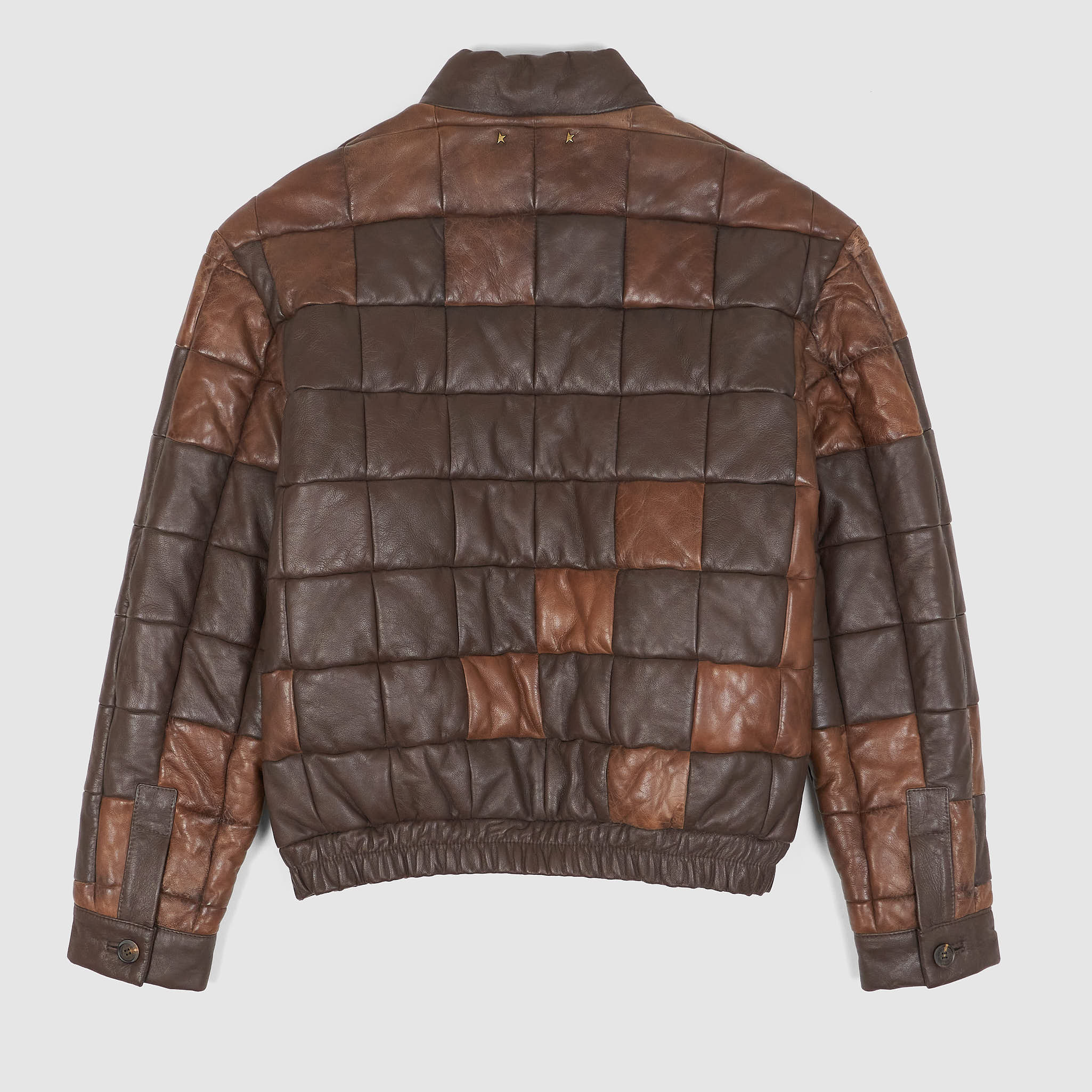 Leather cheap goose bomber