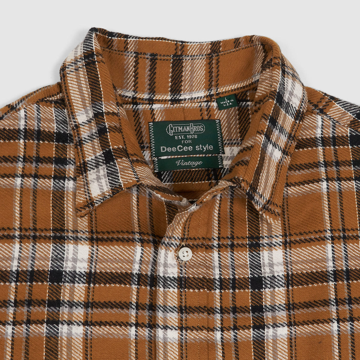 Gitman Vintage for DeeCee style Plaid Soft Cotton Sports Shirt