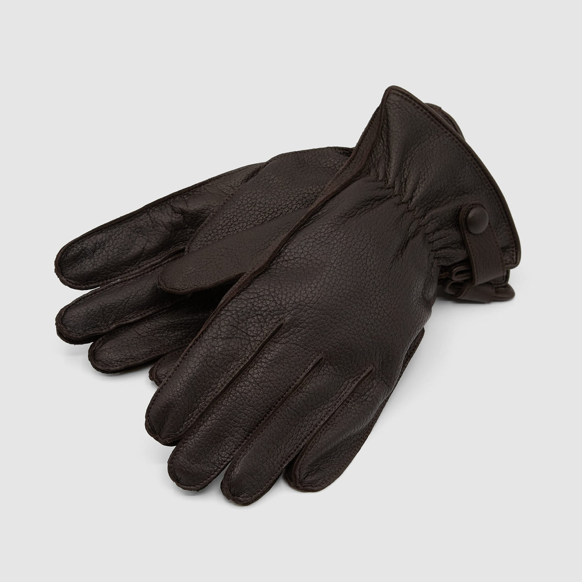Orciani Deerskin Leather Cashmere Wool Blend Lined Gloves