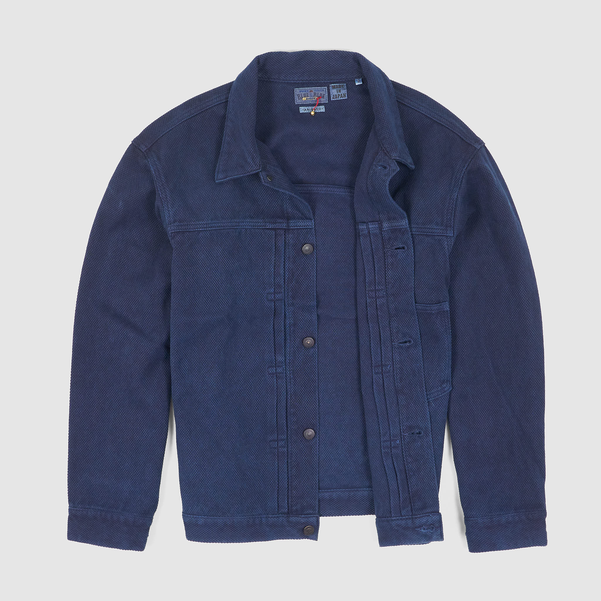 Blue Blue Japan Hand Dyed Indigo Sashiko Trucker Jacket - DeeCee style