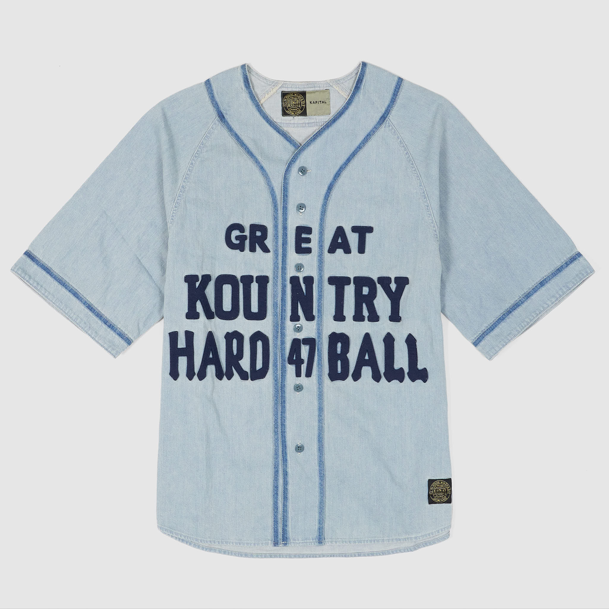 Kapital Baseball Great Kountry Hard Ball 47 Shirt - DeeCee style
