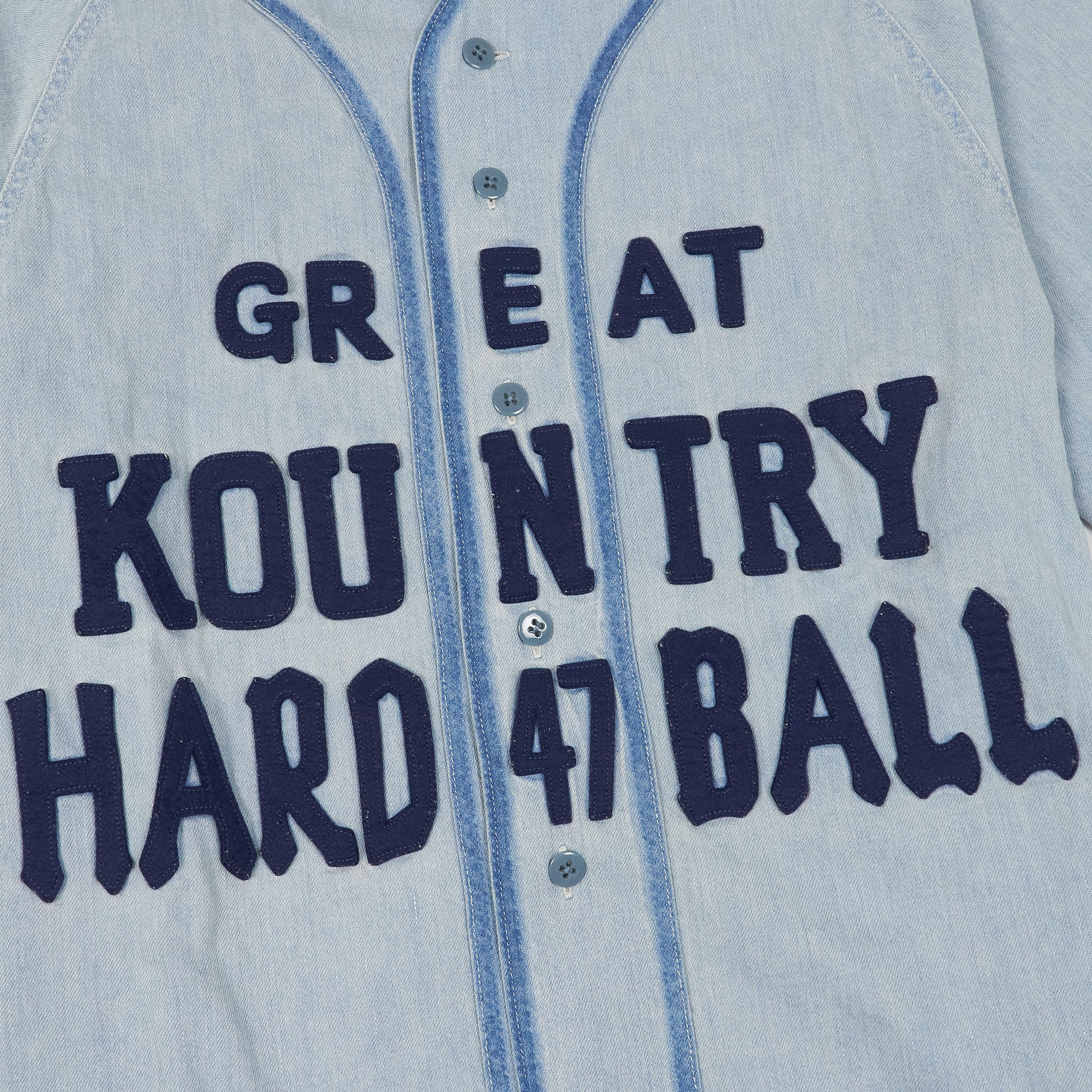 Kapital Great Kountry Damaged Baseball Shirt