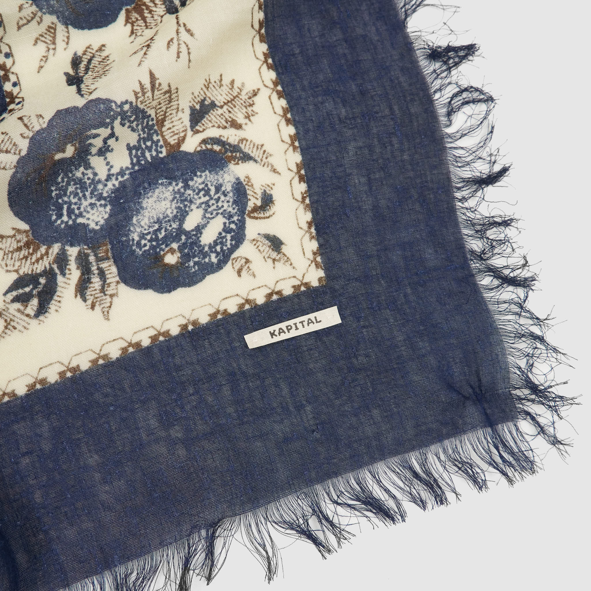 Kapital Big Fringe Stole Persimmon Scarf - DeeCee style