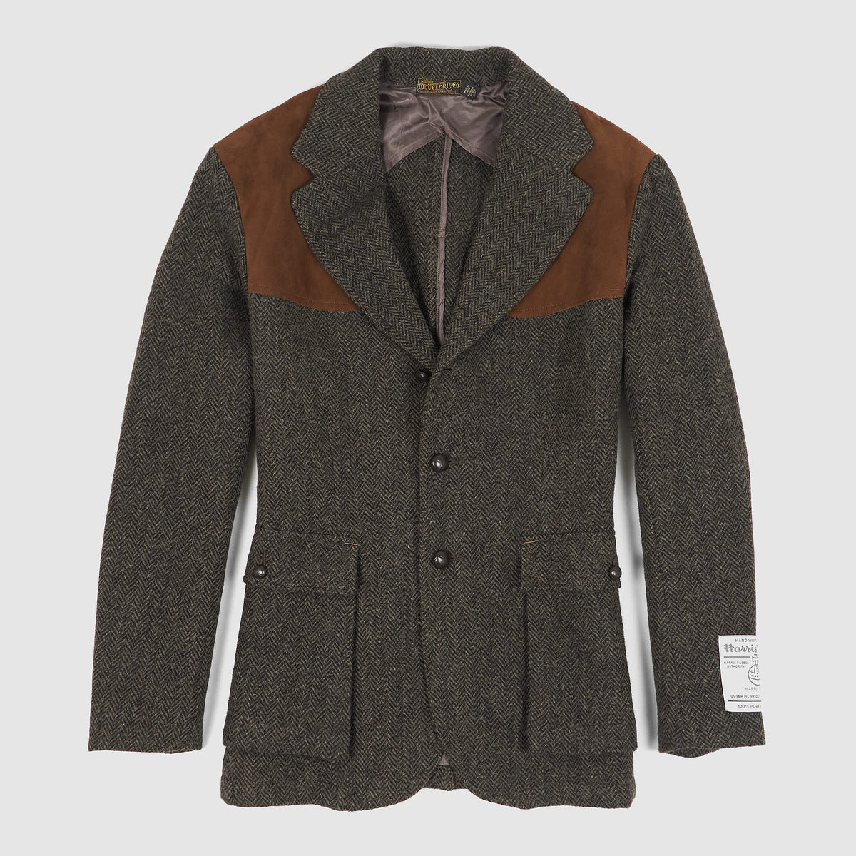 Double RL Harris Tweed Herringbone Sports Blazer