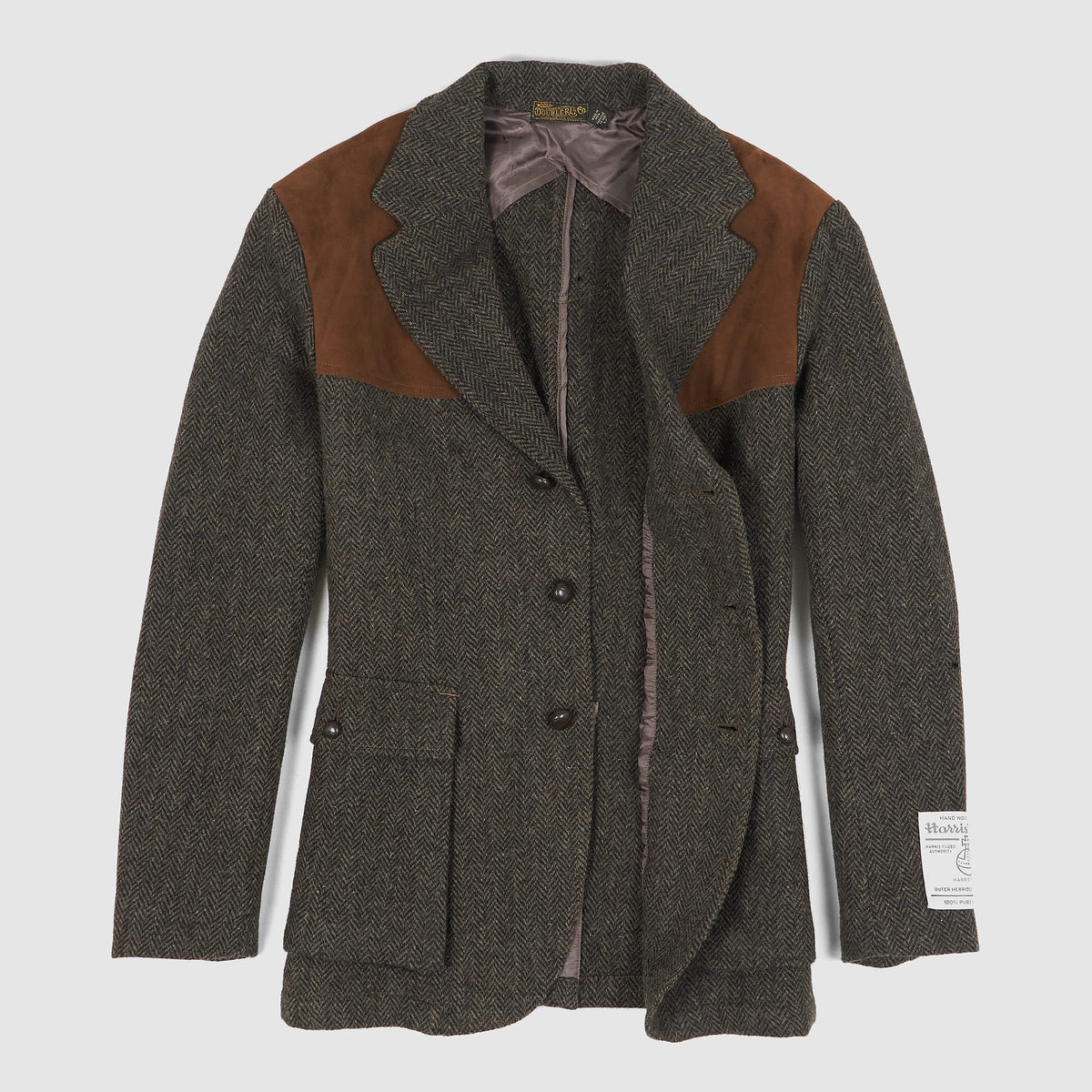 Double RL Harris Tweed Herringbone Sports Blazer