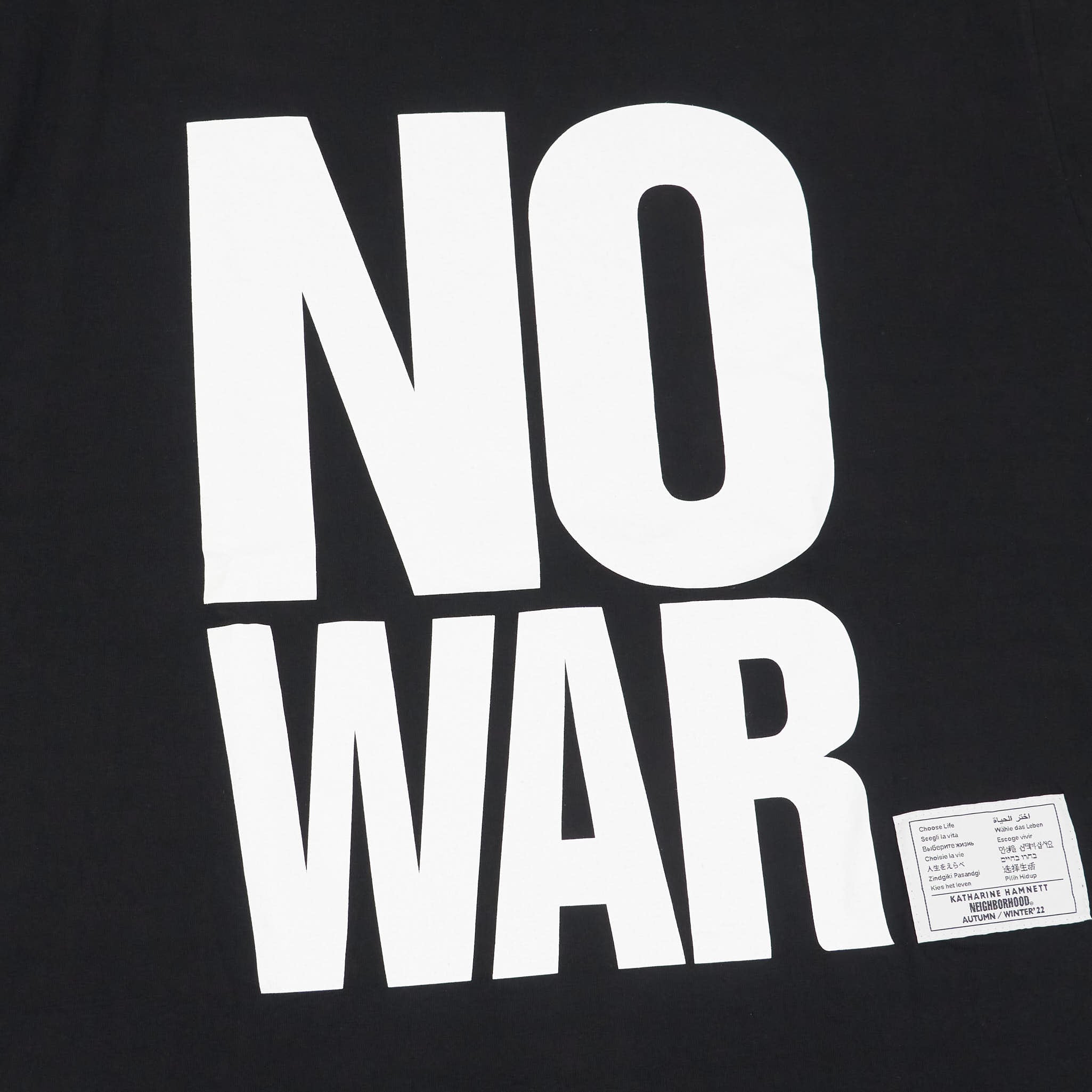 Neighborhood x Katharine Hamnett «No War» Crew Neck T-Shirt