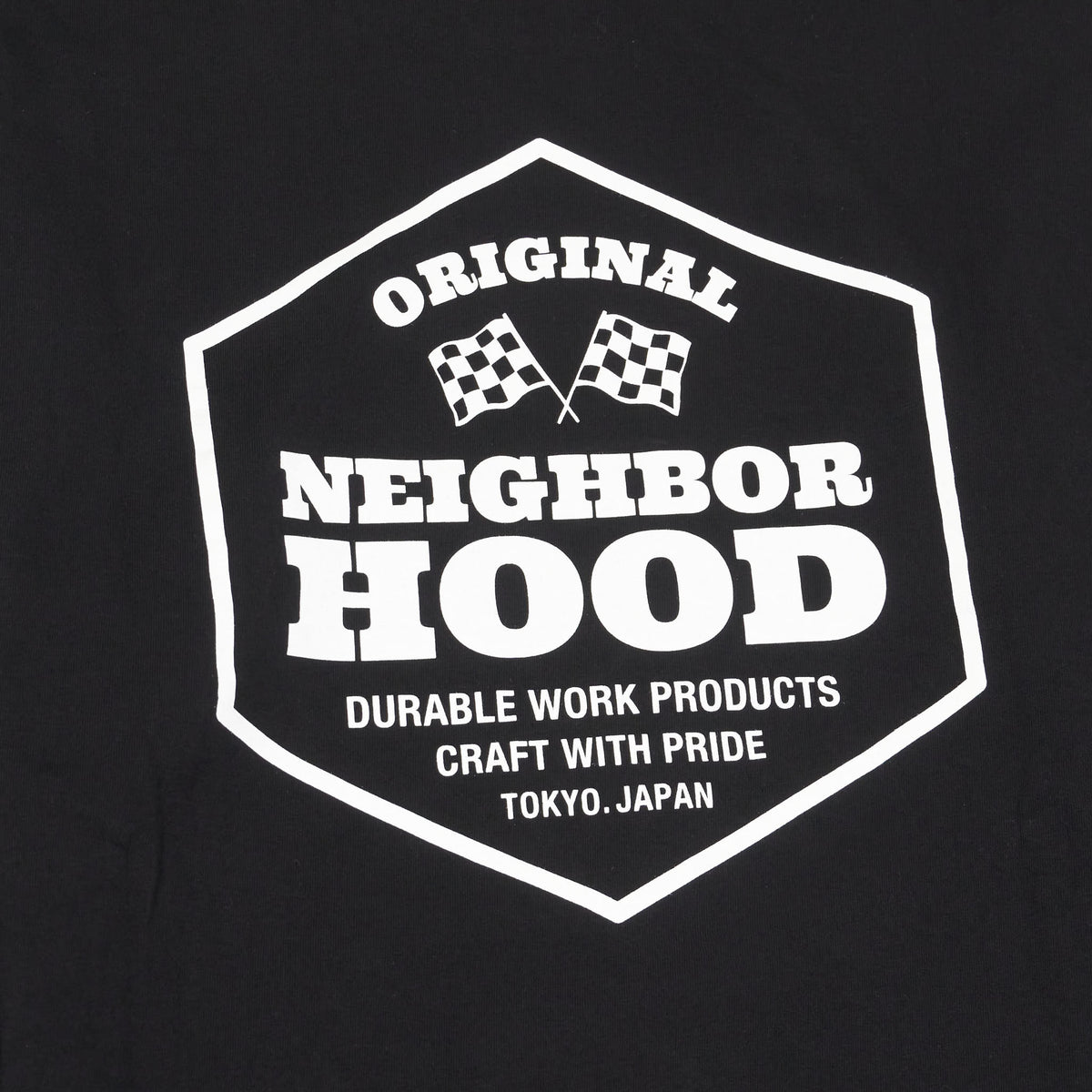 Neighborhood Logo Crew Neck Backprint Long Sleeve T-Shirt