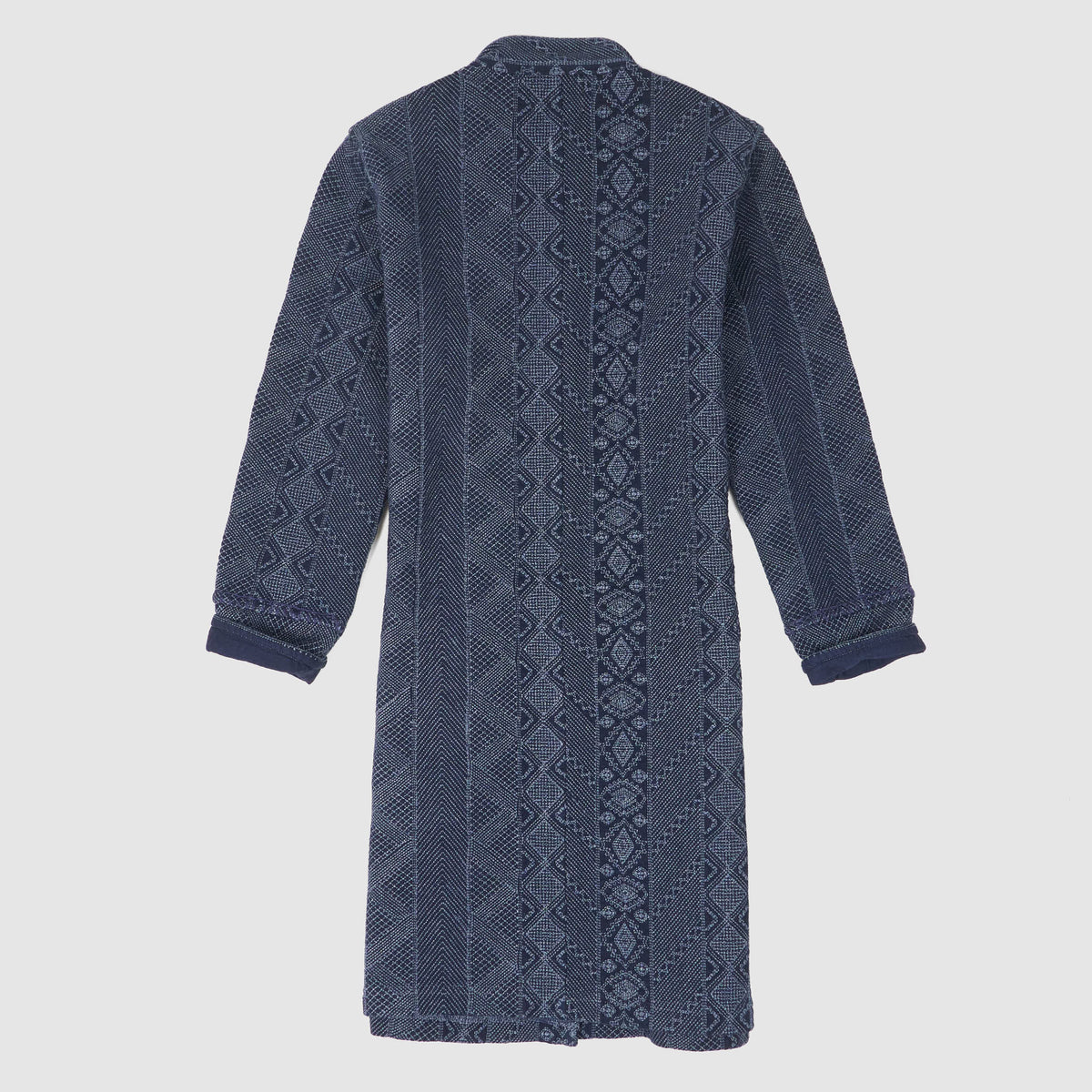 Double RL Ladies Quilted Indigo Cotton Jersey Duster Coat