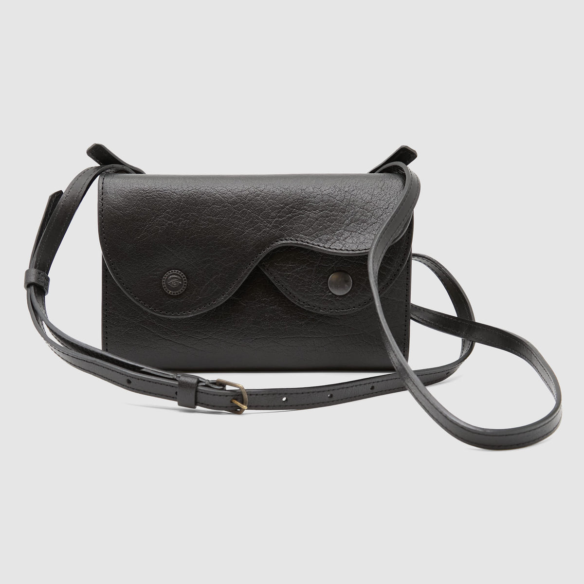 Black Sign Black Eye Double Flap Utility Passport Bag