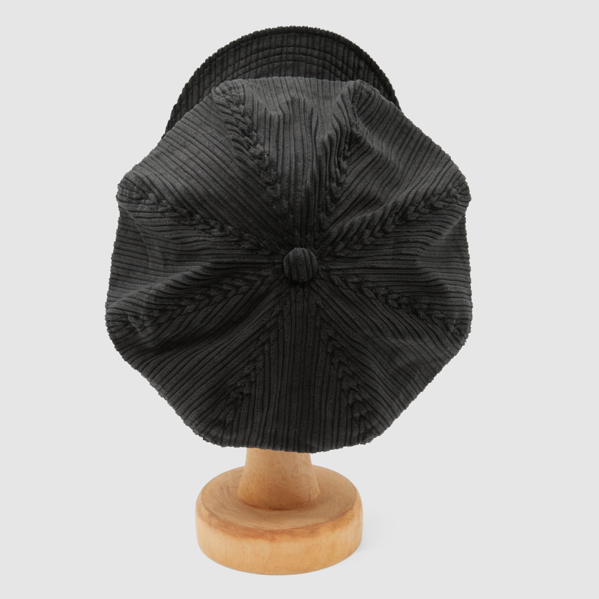 Black Sign Corduroy 8 Panel Newsboy Cap - DeeCee style