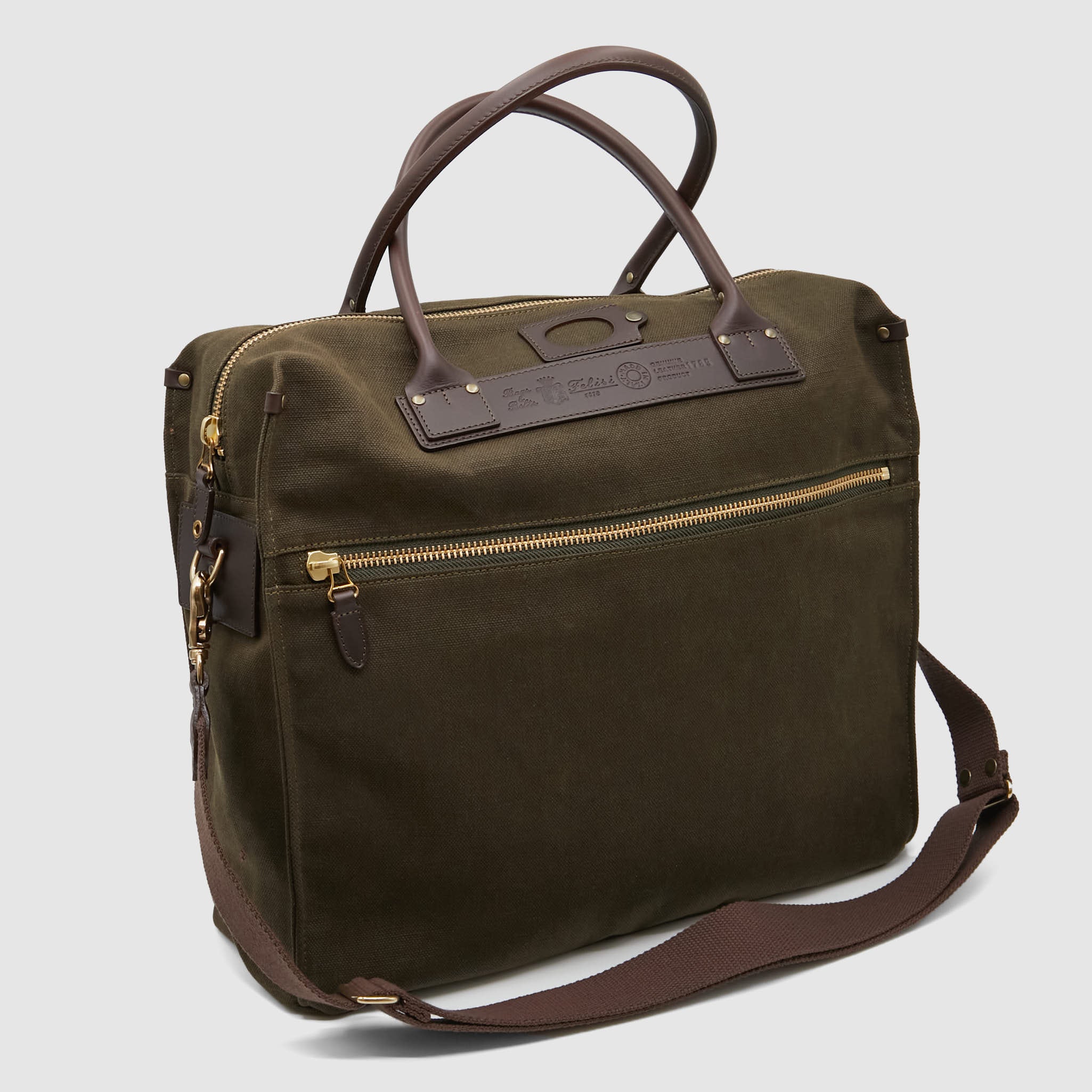 Felisi Canvas Double Carrying Briefcase - DeeCee style