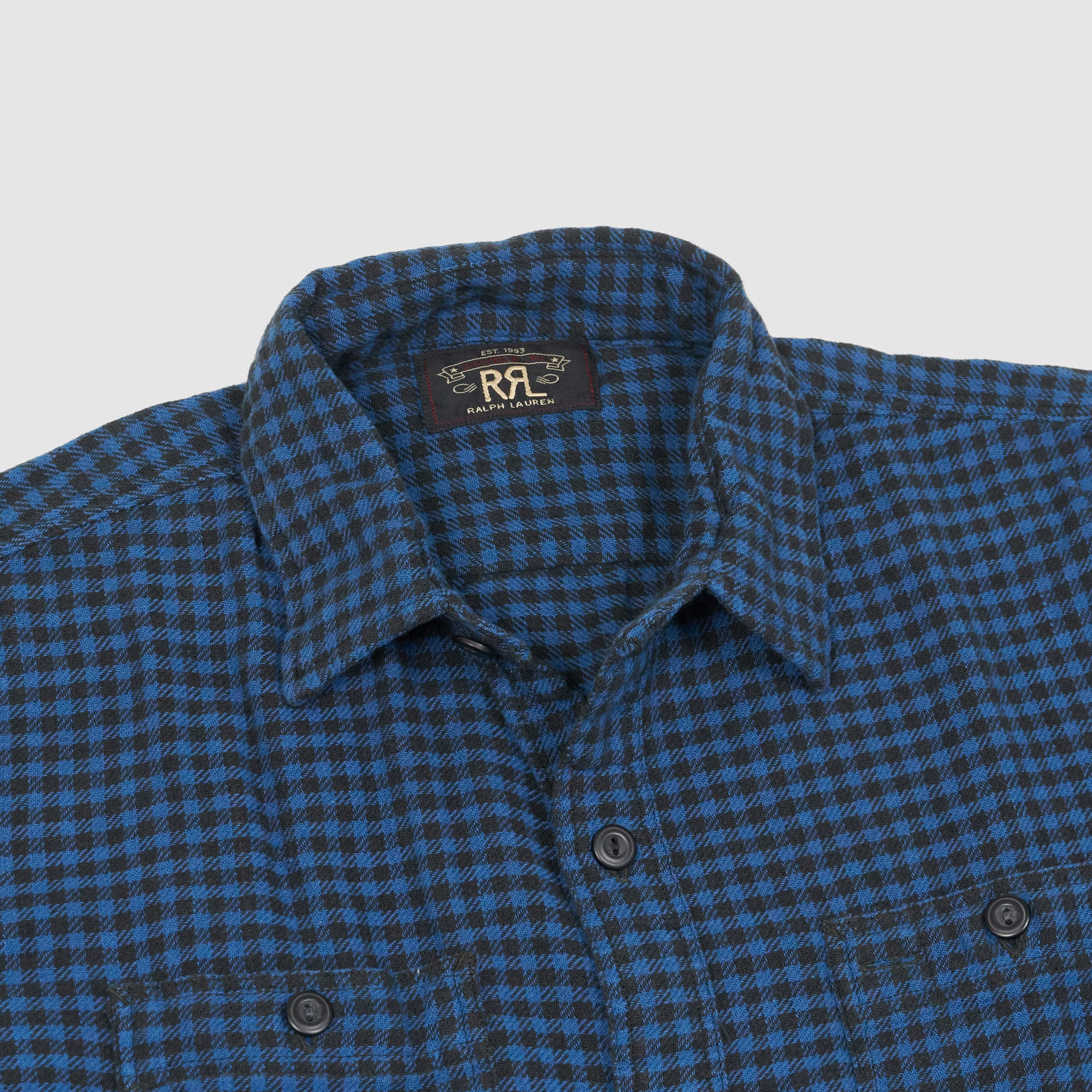トップス Double RL Check Work Shirt Indigo Checked Double-Faced Workshirt for Men | Ralph Lauren® RO