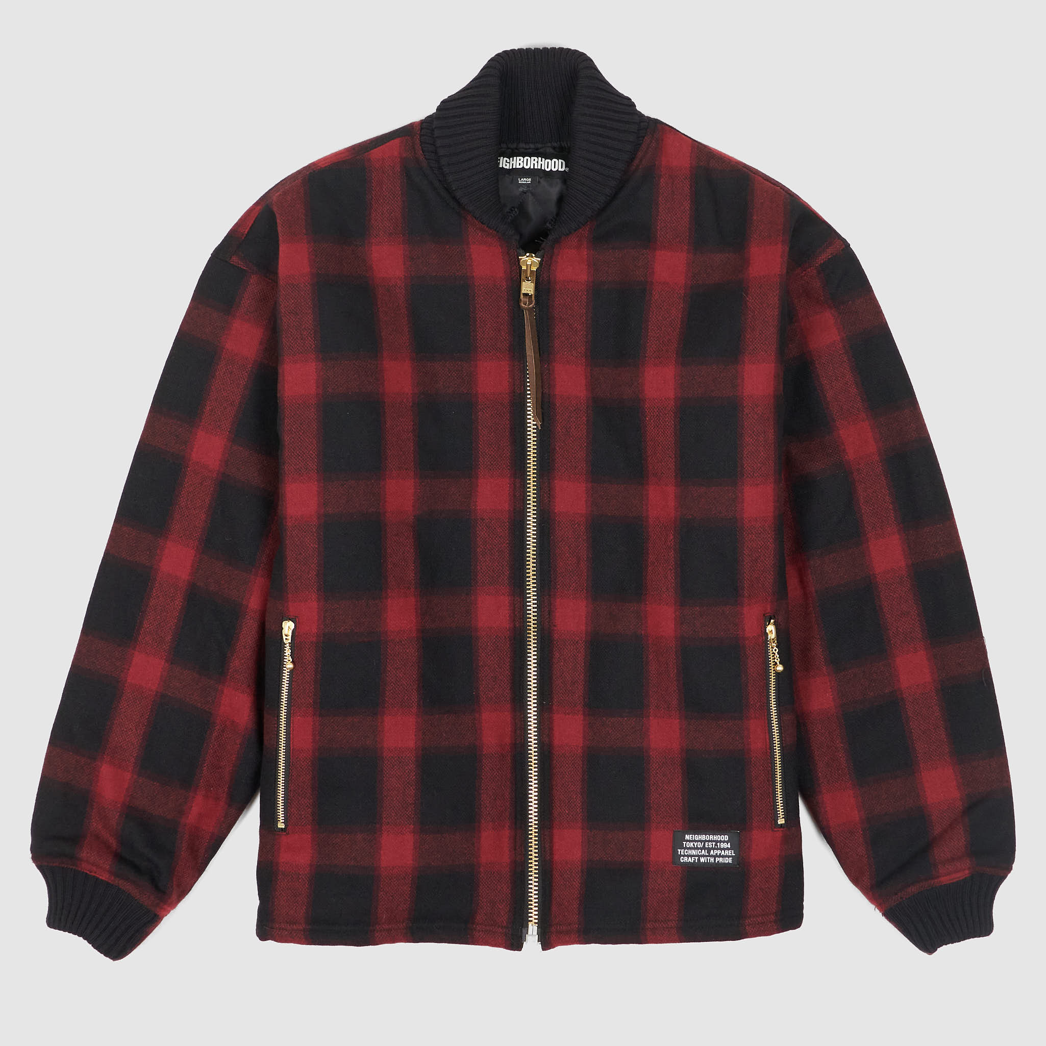 Neighborhood Buffalo Plaid Wool Blend Work Jacket - DeeCee style