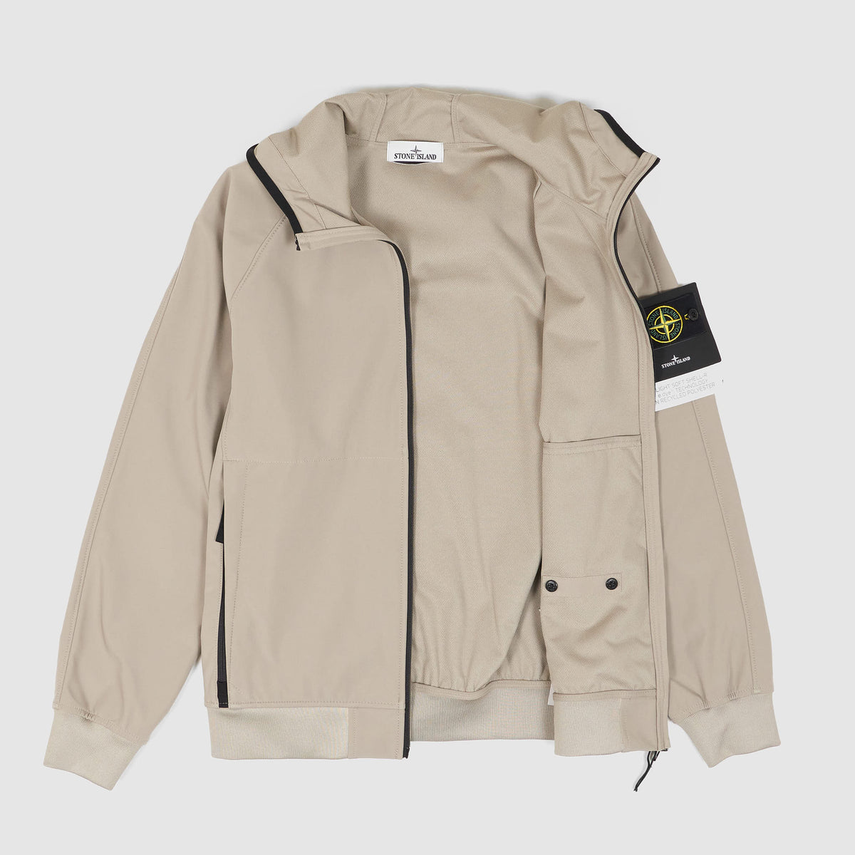 Stone Island Hooded LIGHT SOFT SHELL-R_E.DYE® TECHNOLOGY IN RECYCLED POLYESTER