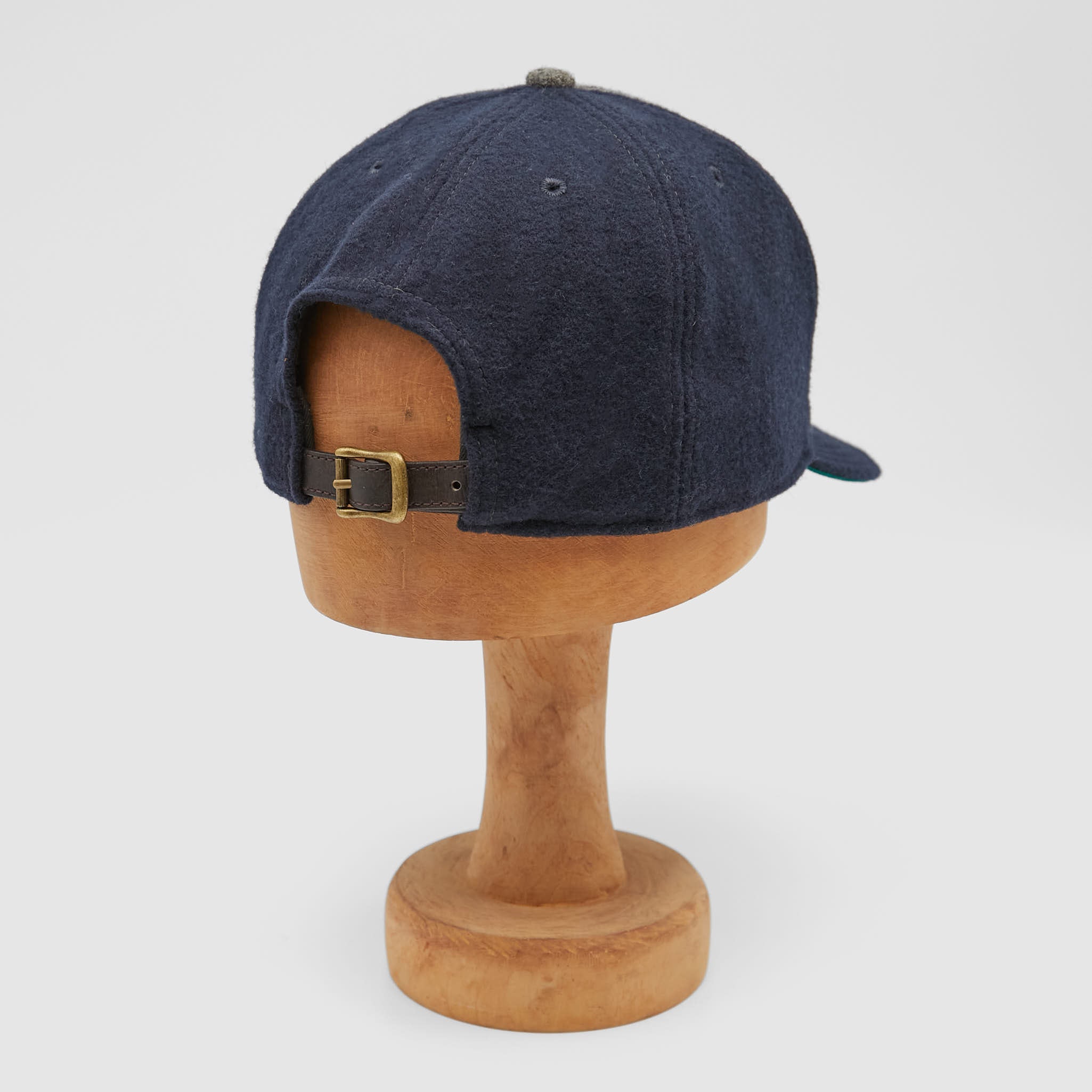 Baseball cap with leather strap hot sale
