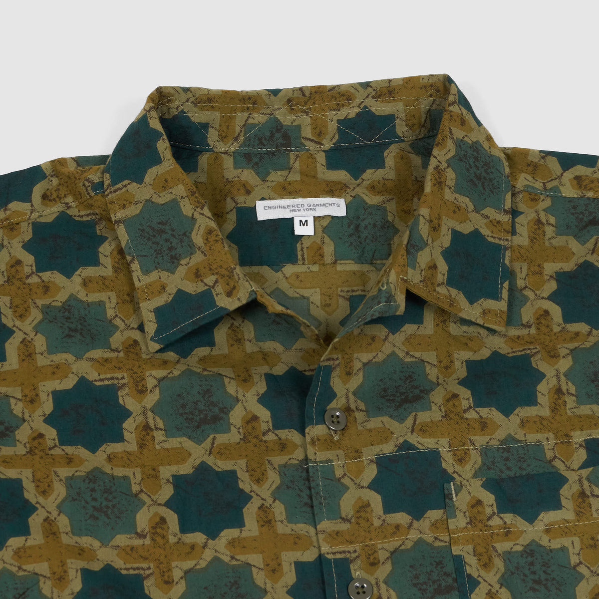 Engineered Garment Batik Short Sleeve Camp Shirt