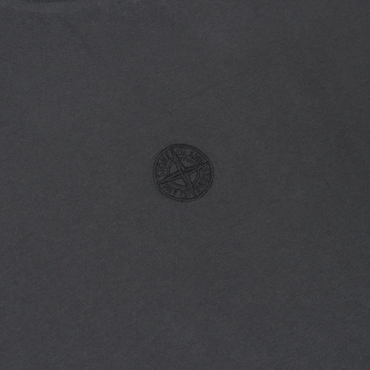 Stone Island Crew Neck Organic Cotton  Embroidered  Logo T-Shirt