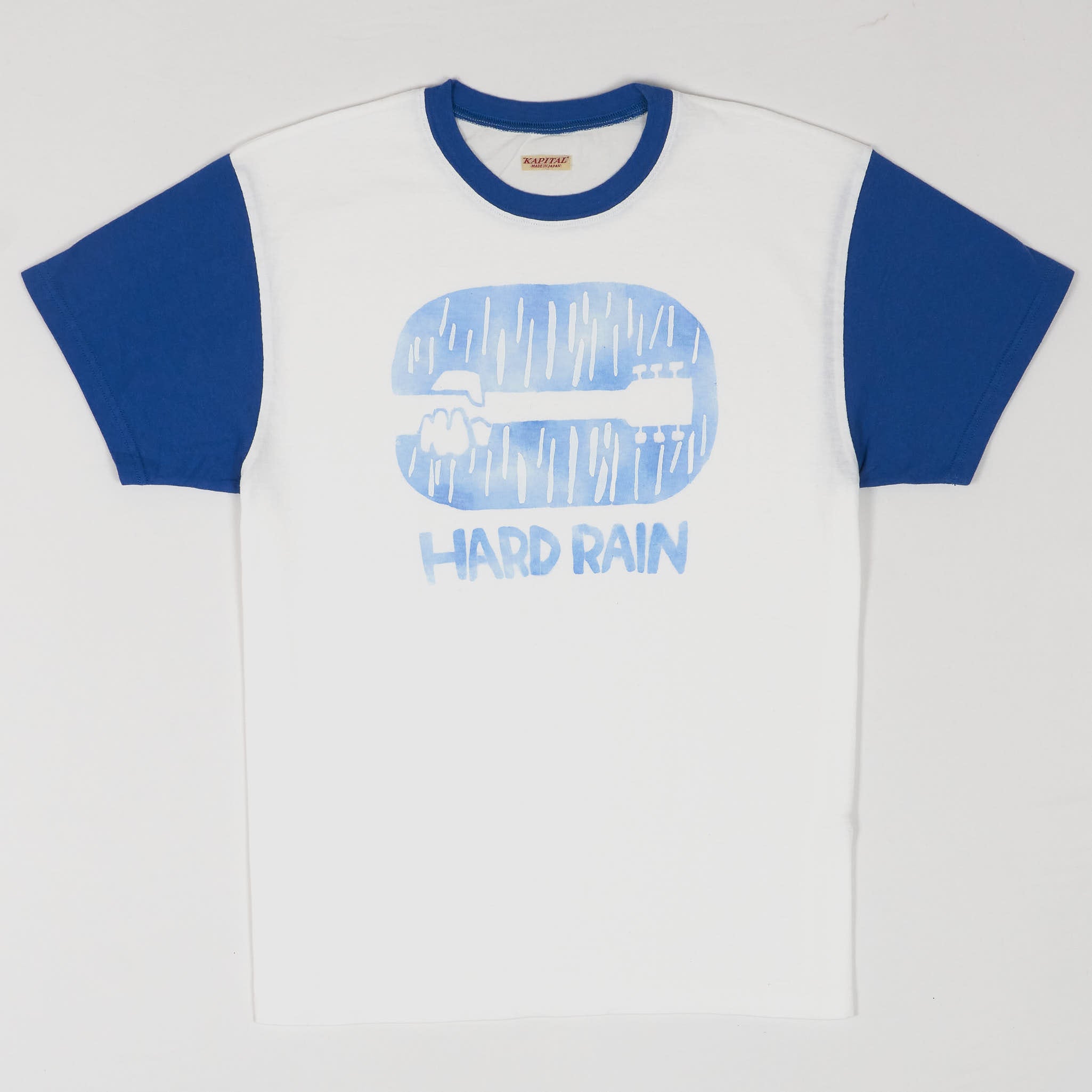 Kapital Short Sleeve Crew Neck Hard Rain Festival T Shirt DeeCee